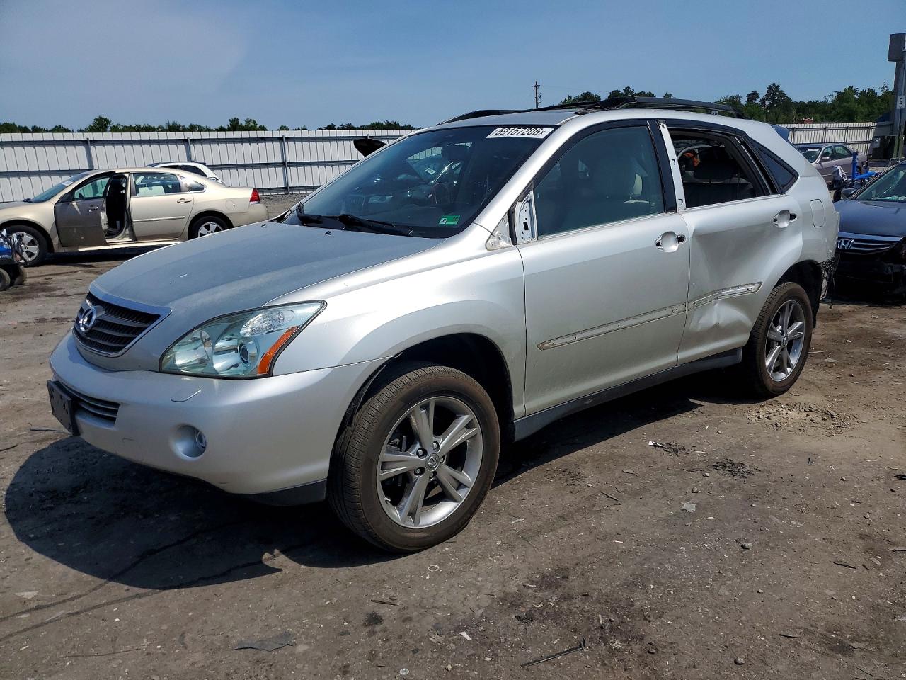 2007 Lexus Rx 400h Silver vin: JTJHW31U872033666