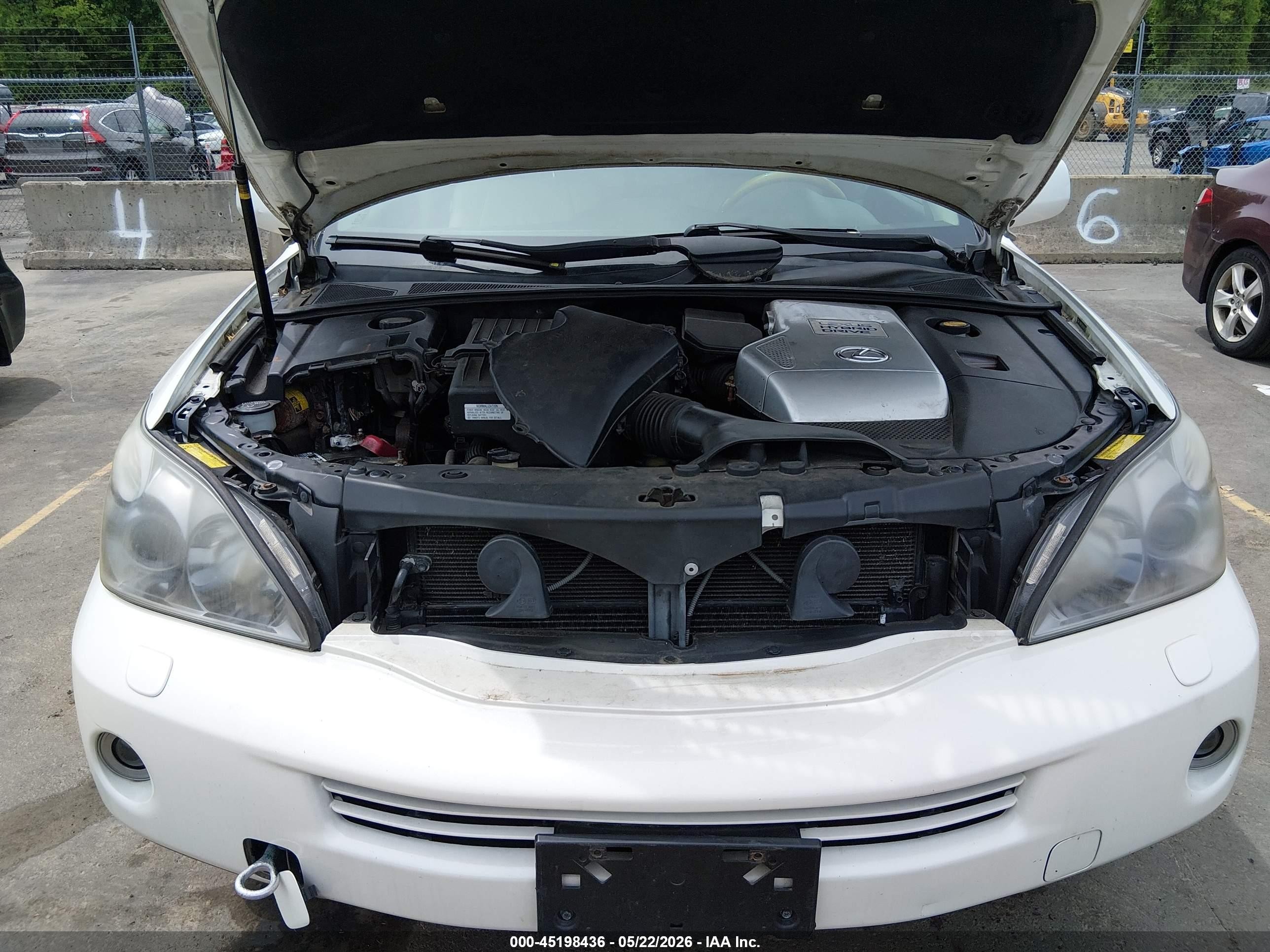 2008 Lexus Rx 400h   White vin: JTJHW31U882861590