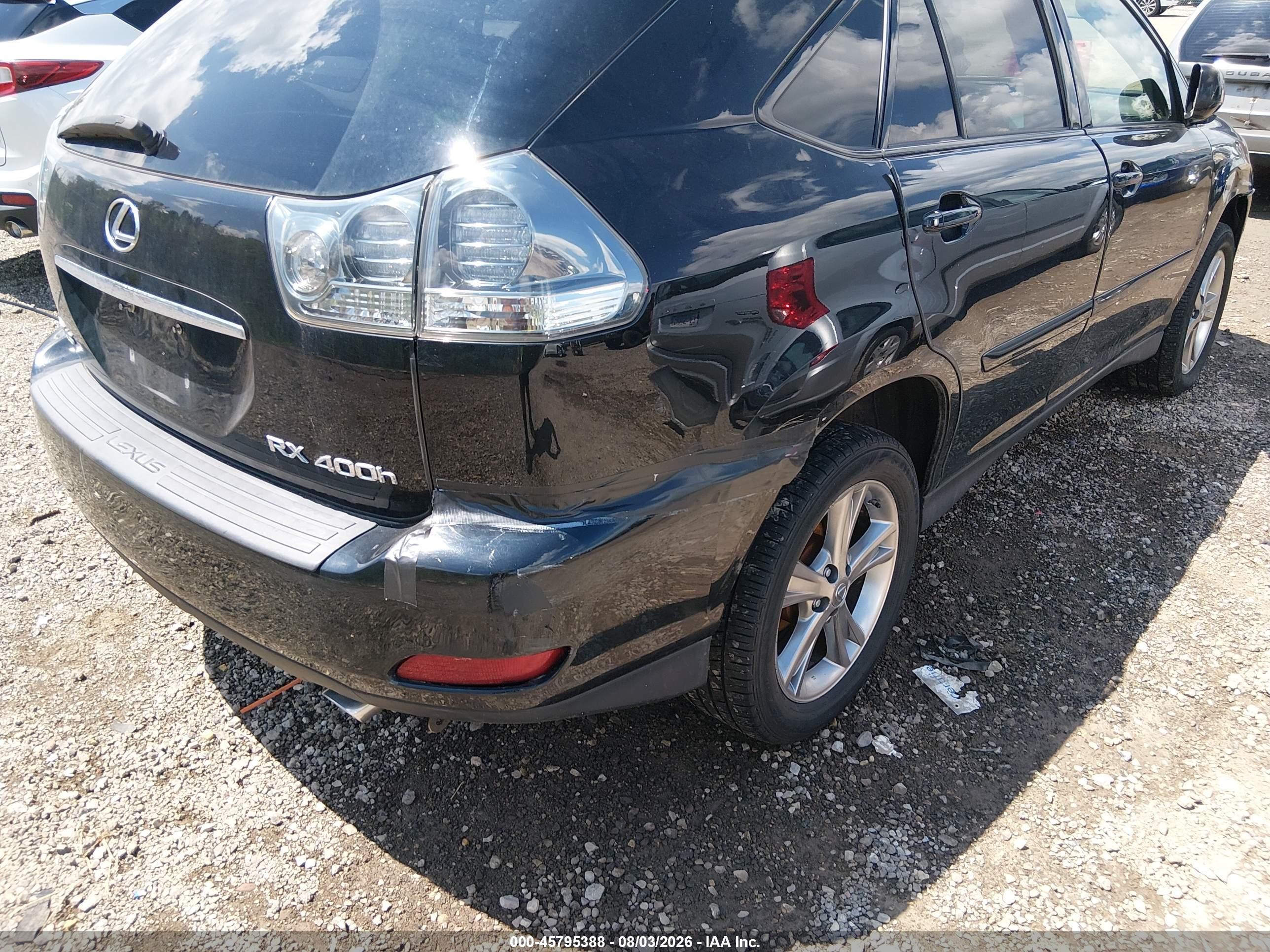 2006 Lexus Rx 400h   Black vin: JTJHW31U960005806