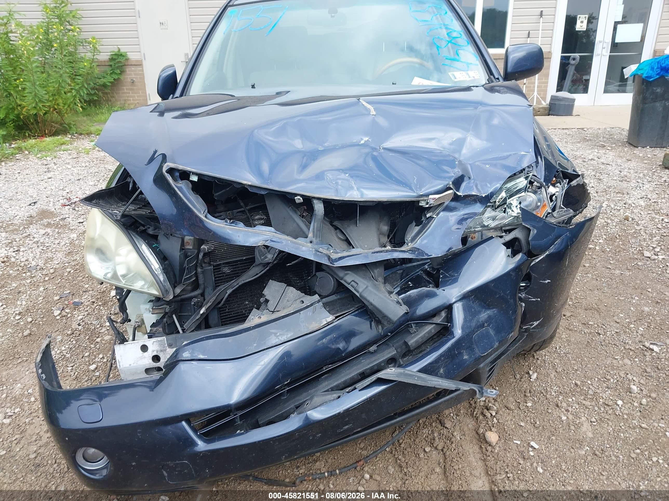 2007 Lexus Rx 400h   Blue vin: JTJHW31U972012504