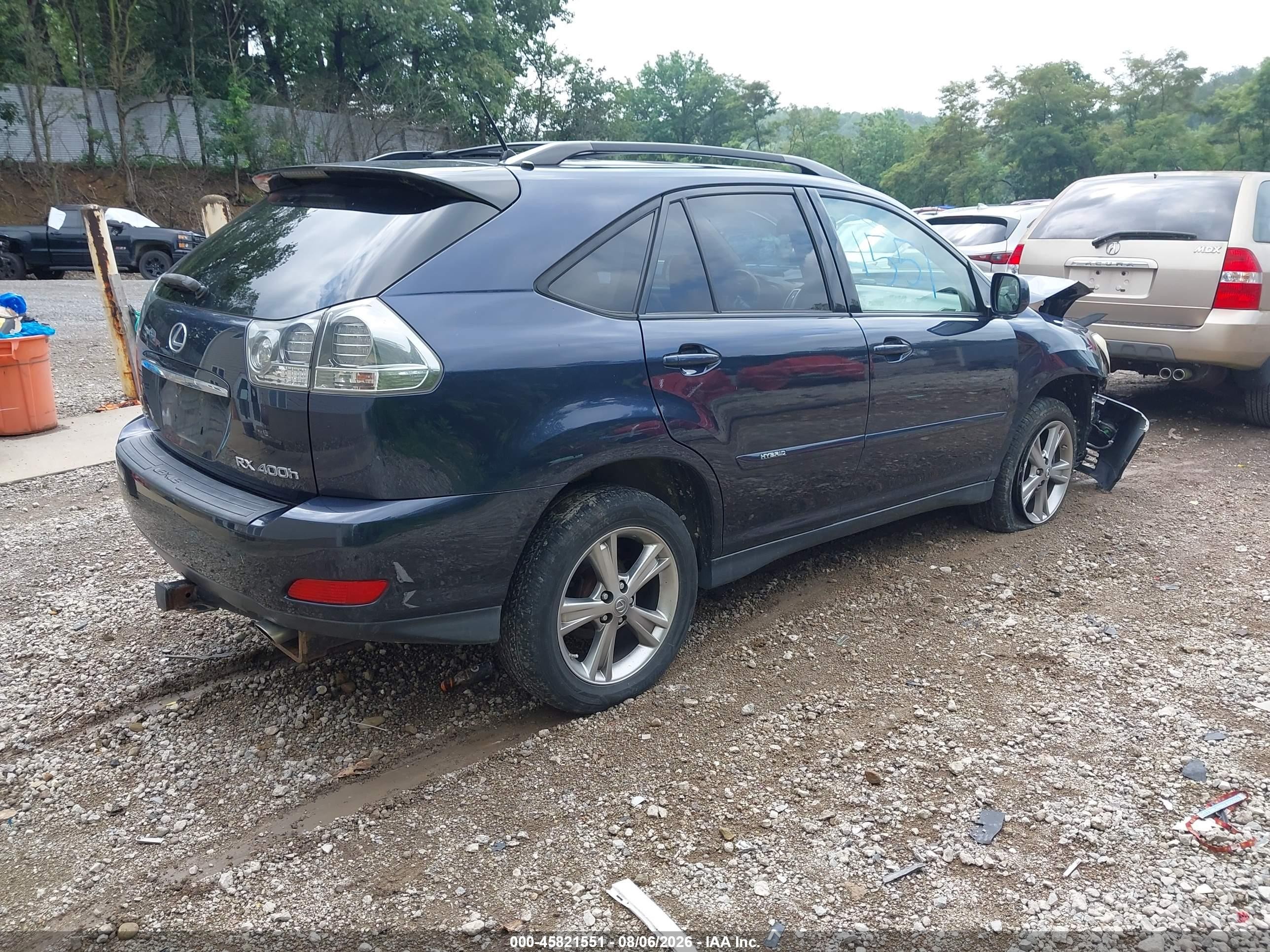 2007 Lexus Rx 400h   Blue vin: JTJHW31U972012504