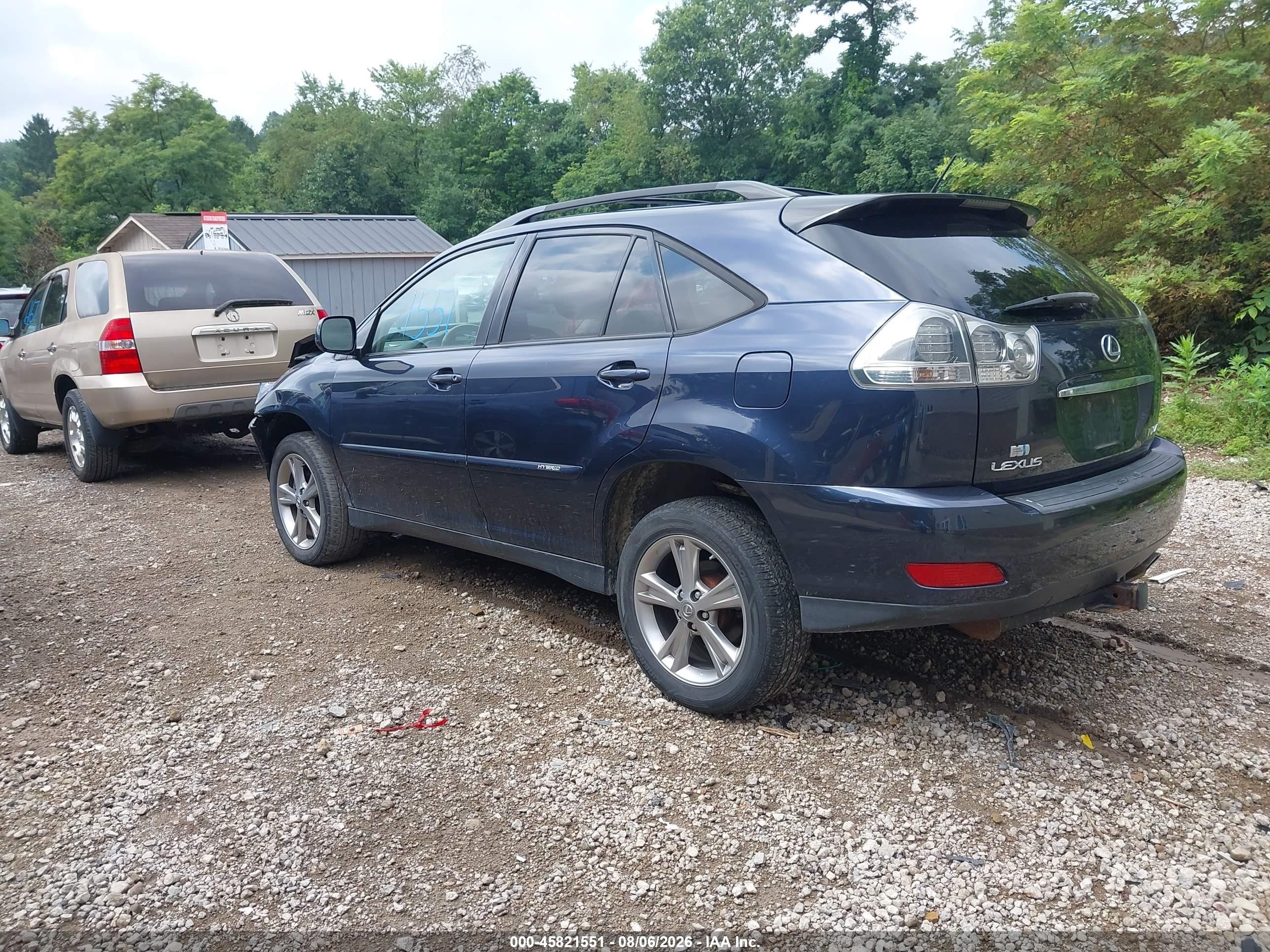 2007 Lexus Rx 400h   Blue vin: JTJHW31U972012504