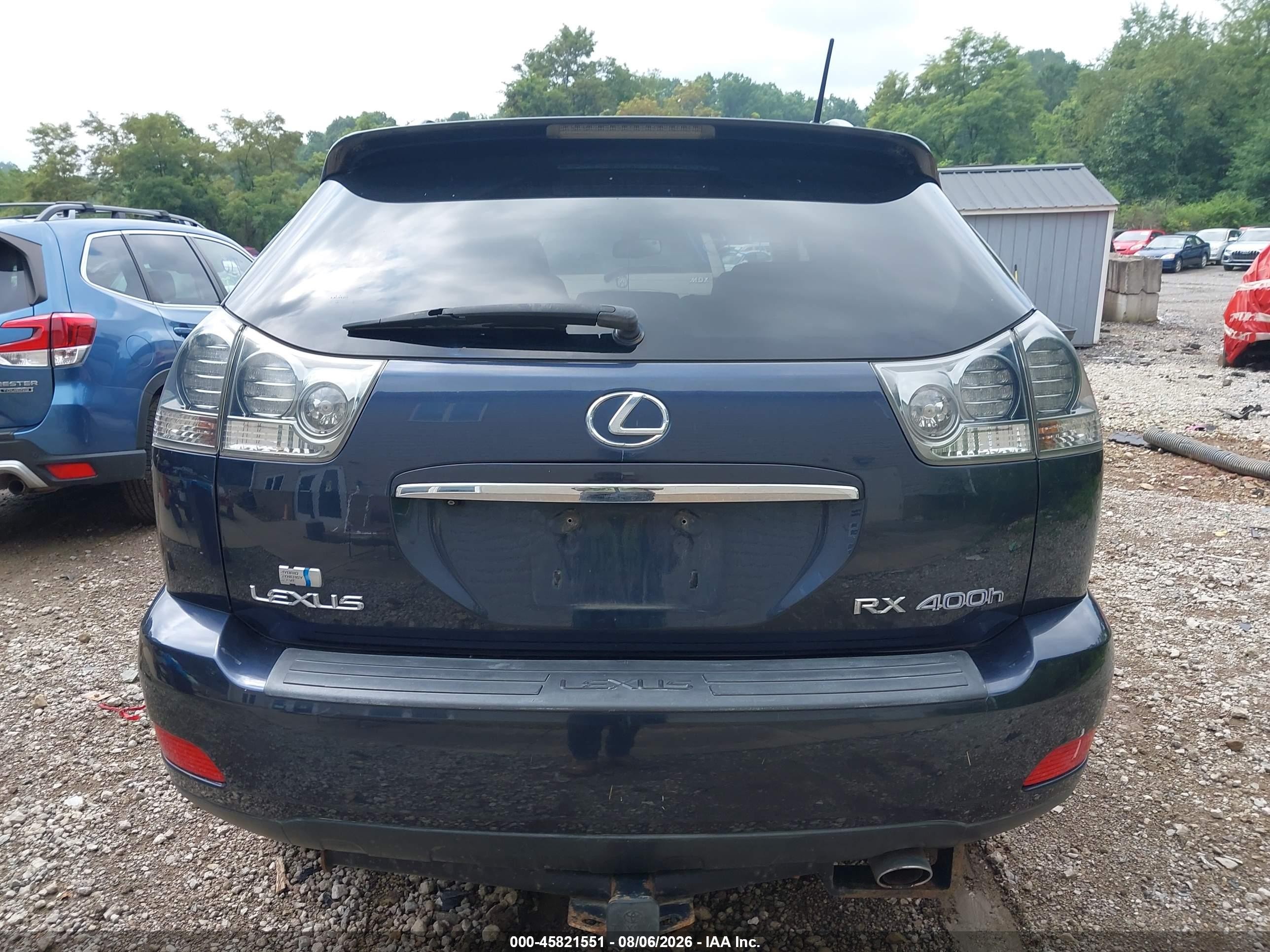 2007 Lexus Rx 400h   Blue vin: JTJHW31U972012504