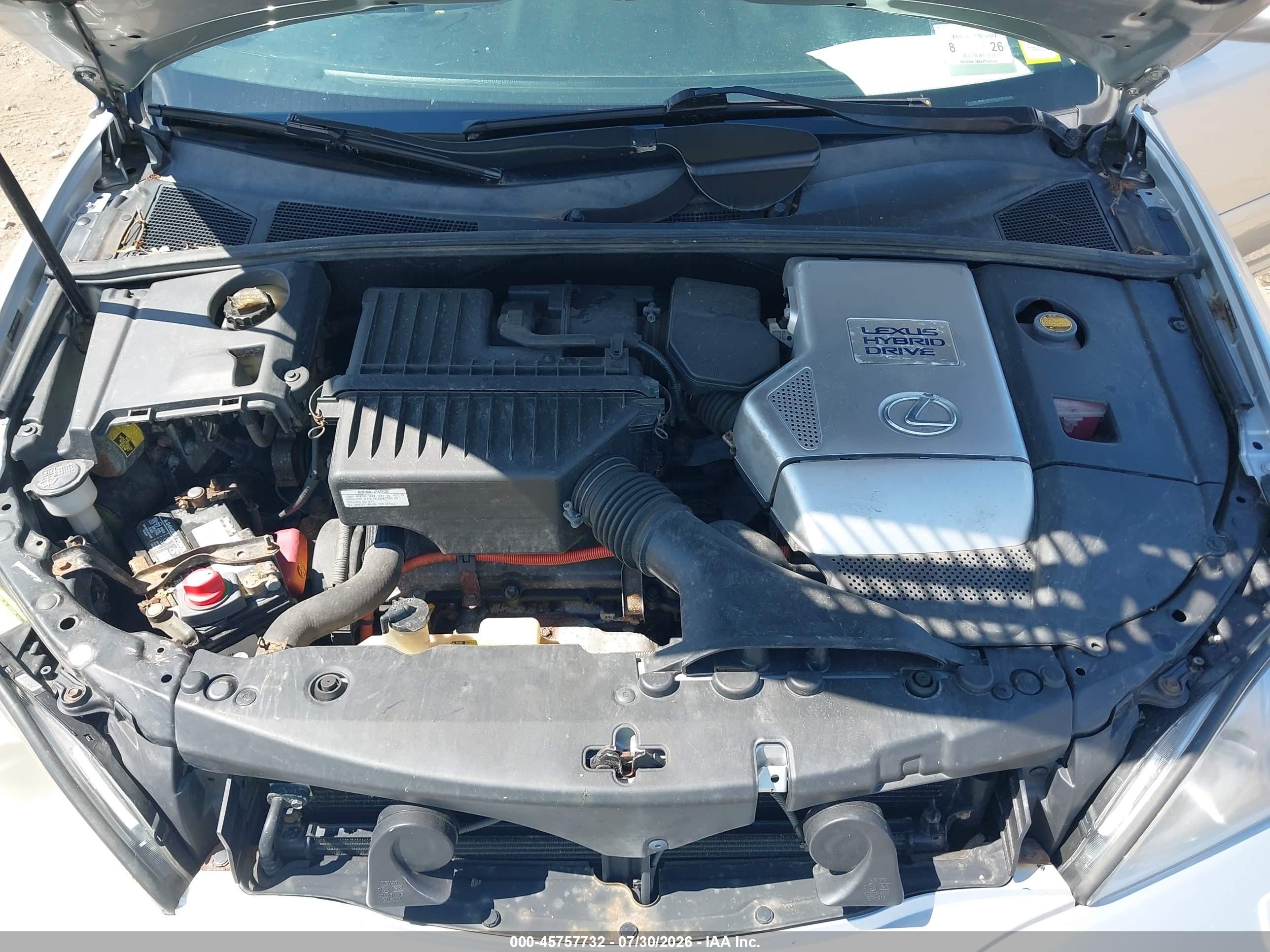 2008 Lexus Rx 400h   Silver vin: JTJHW31U982049554