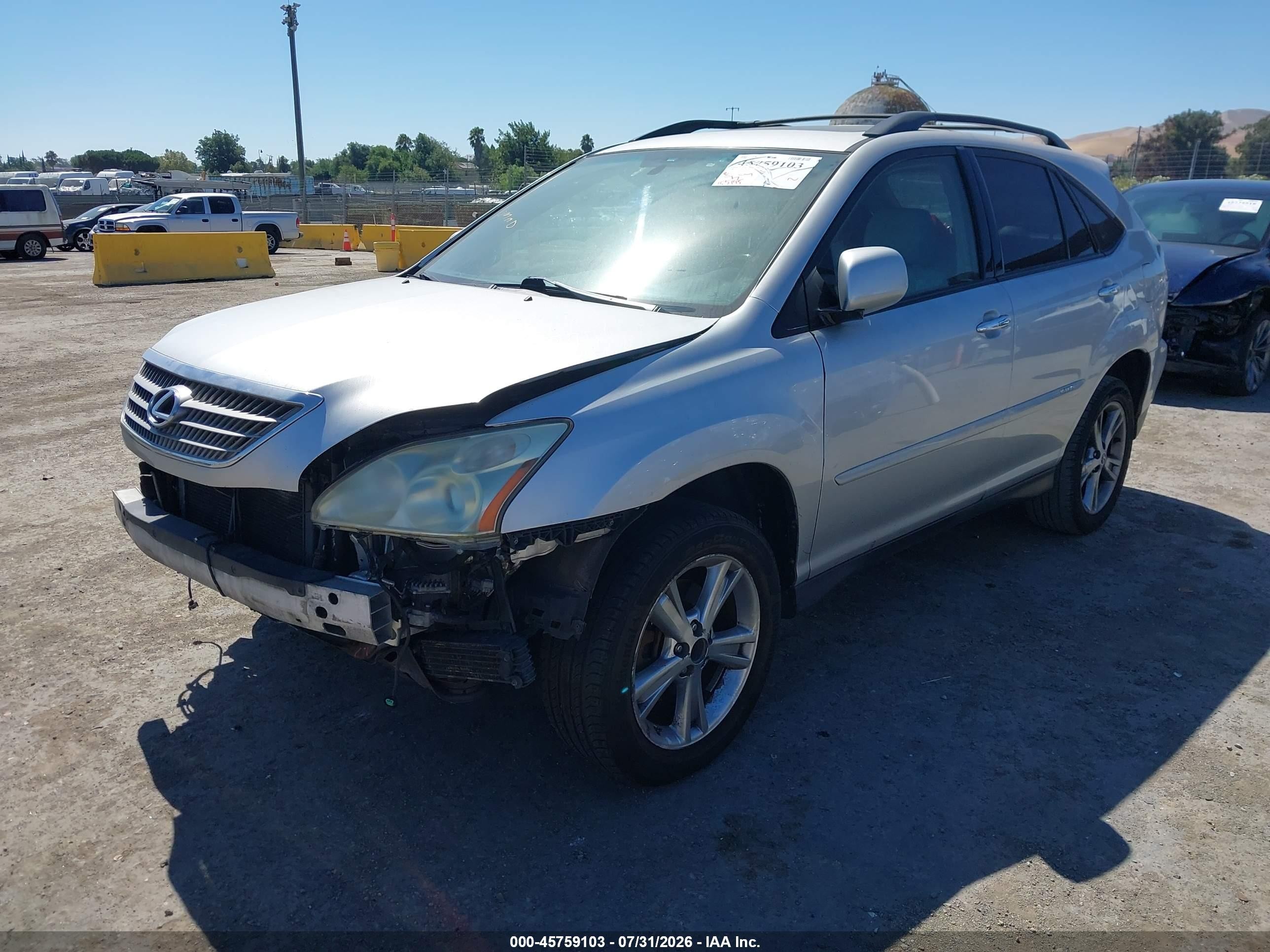 2008 Lexus Rx 400h   Silver vin: JTJHW31U982854485