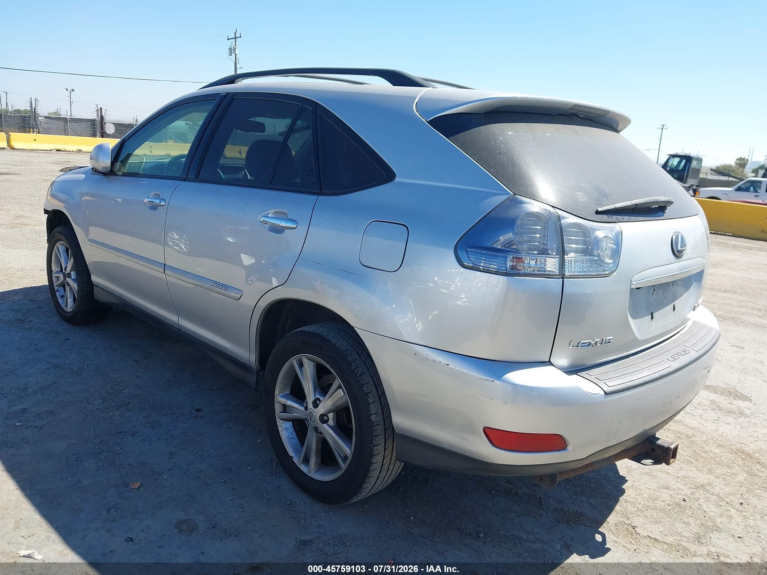 2008 Lexus Rx 400h   Silver vin: JTJHW31U982854485