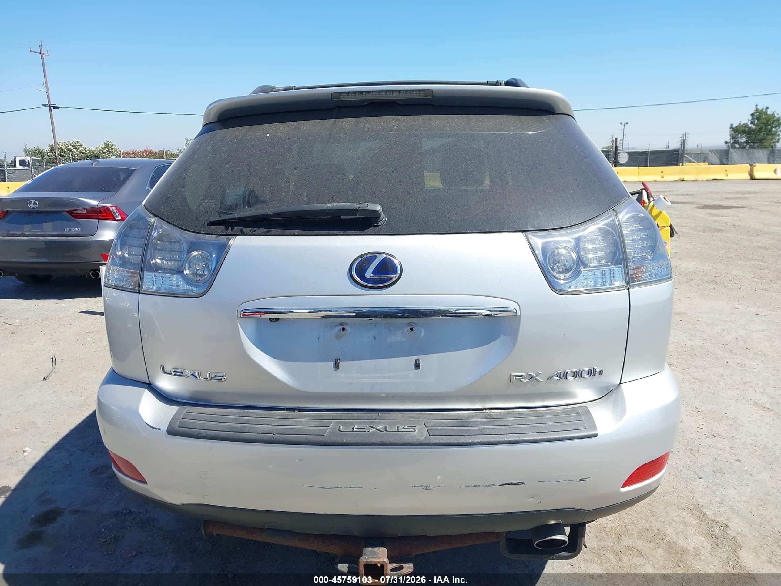 2008 Lexus Rx 400h   Silver vin: JTJHW31U982854485