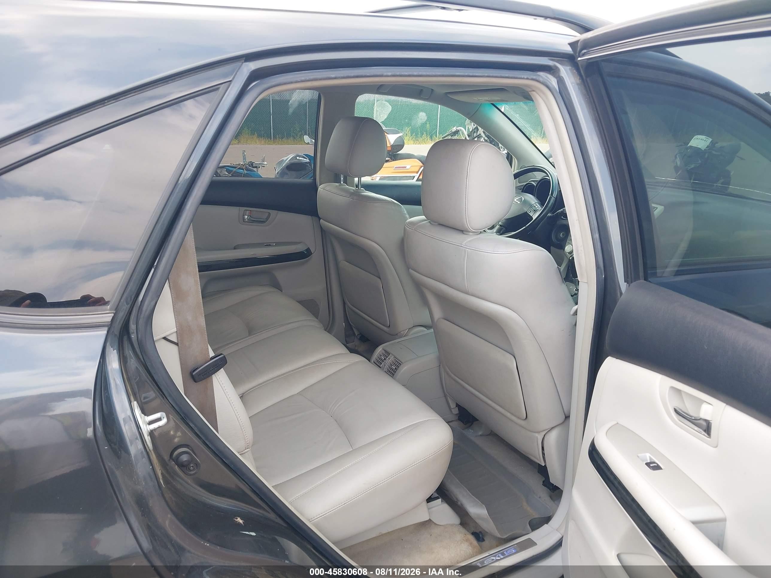 2008 Lexus Rx 400h   Black vin: JTJHW31U982863140