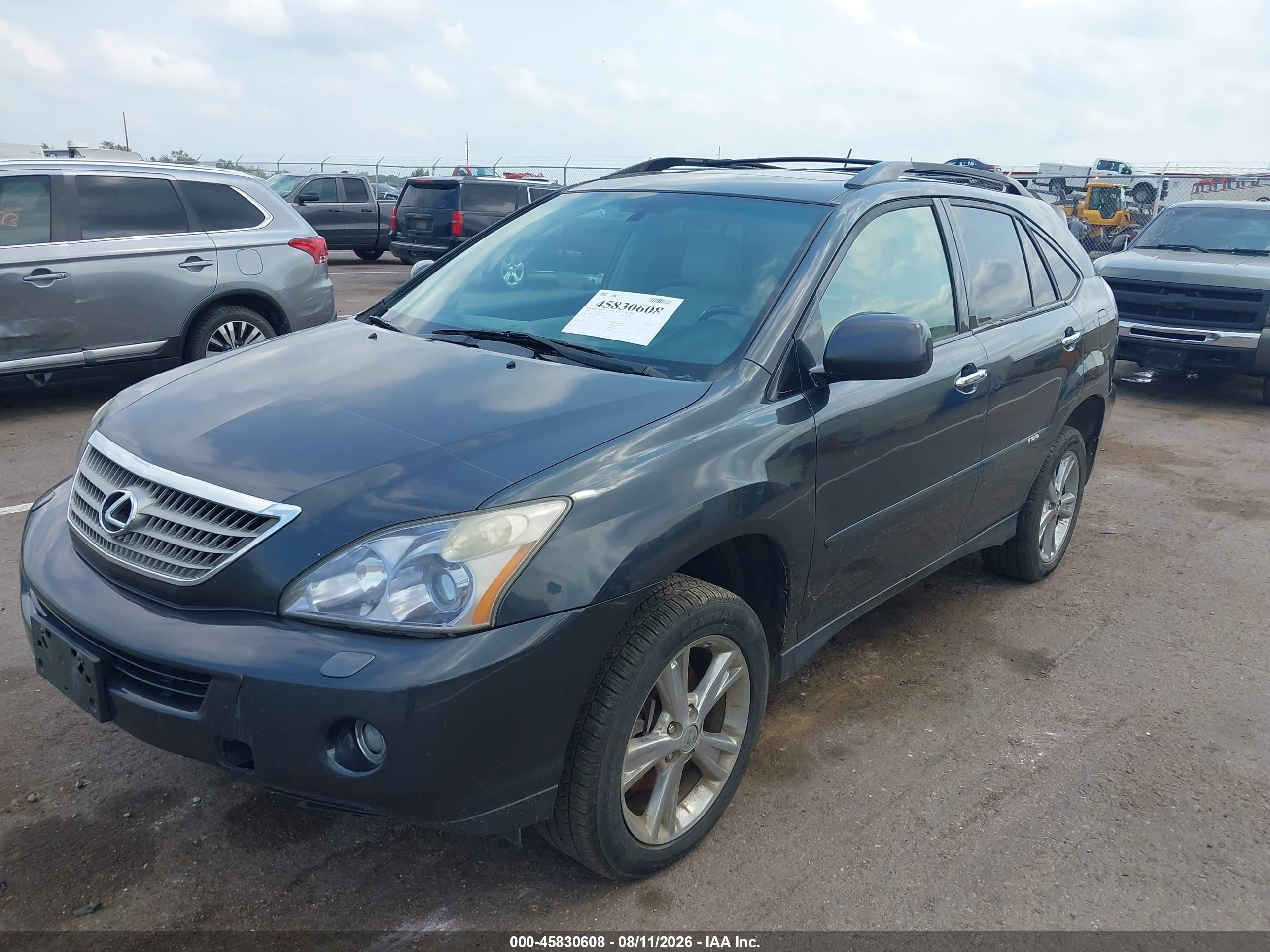 2008 Lexus Rx 400h   Black vin: JTJHW31U982863140