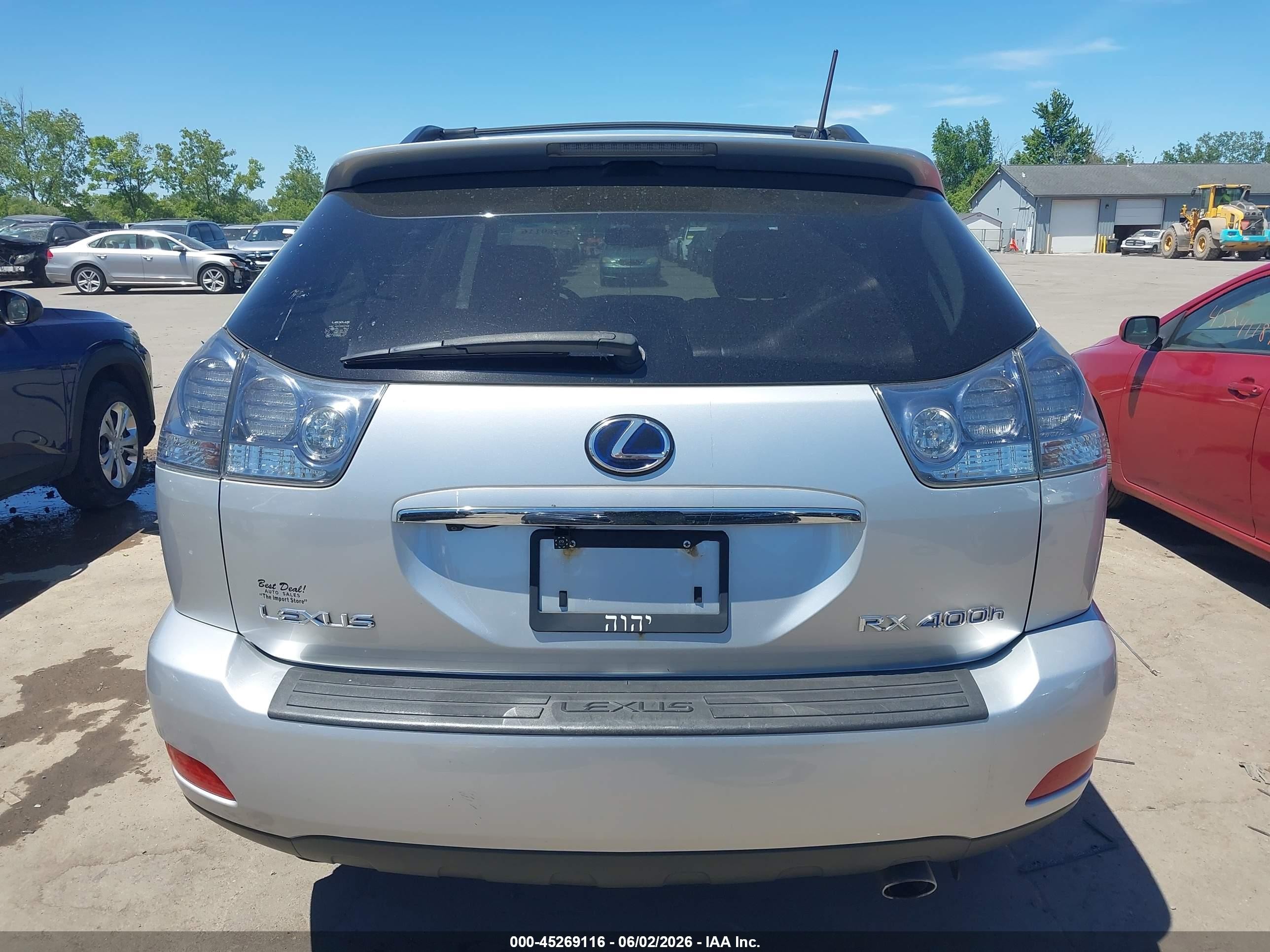 2008 Lexus Rx 400h Silver vin: JTJHW31UX82041088