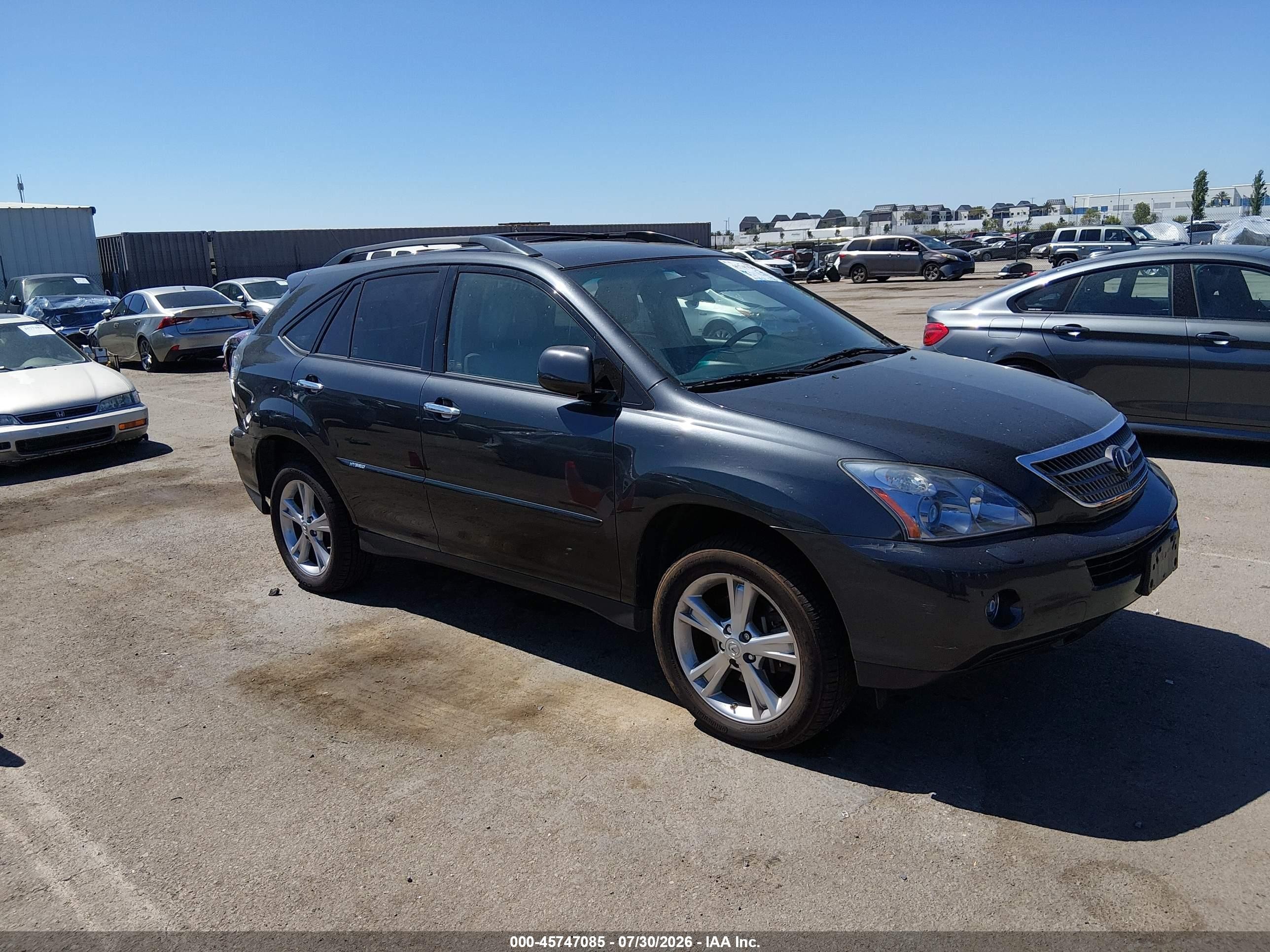 2008 Lexus Rx 400h Gray vin: JTJHW31UX82046579