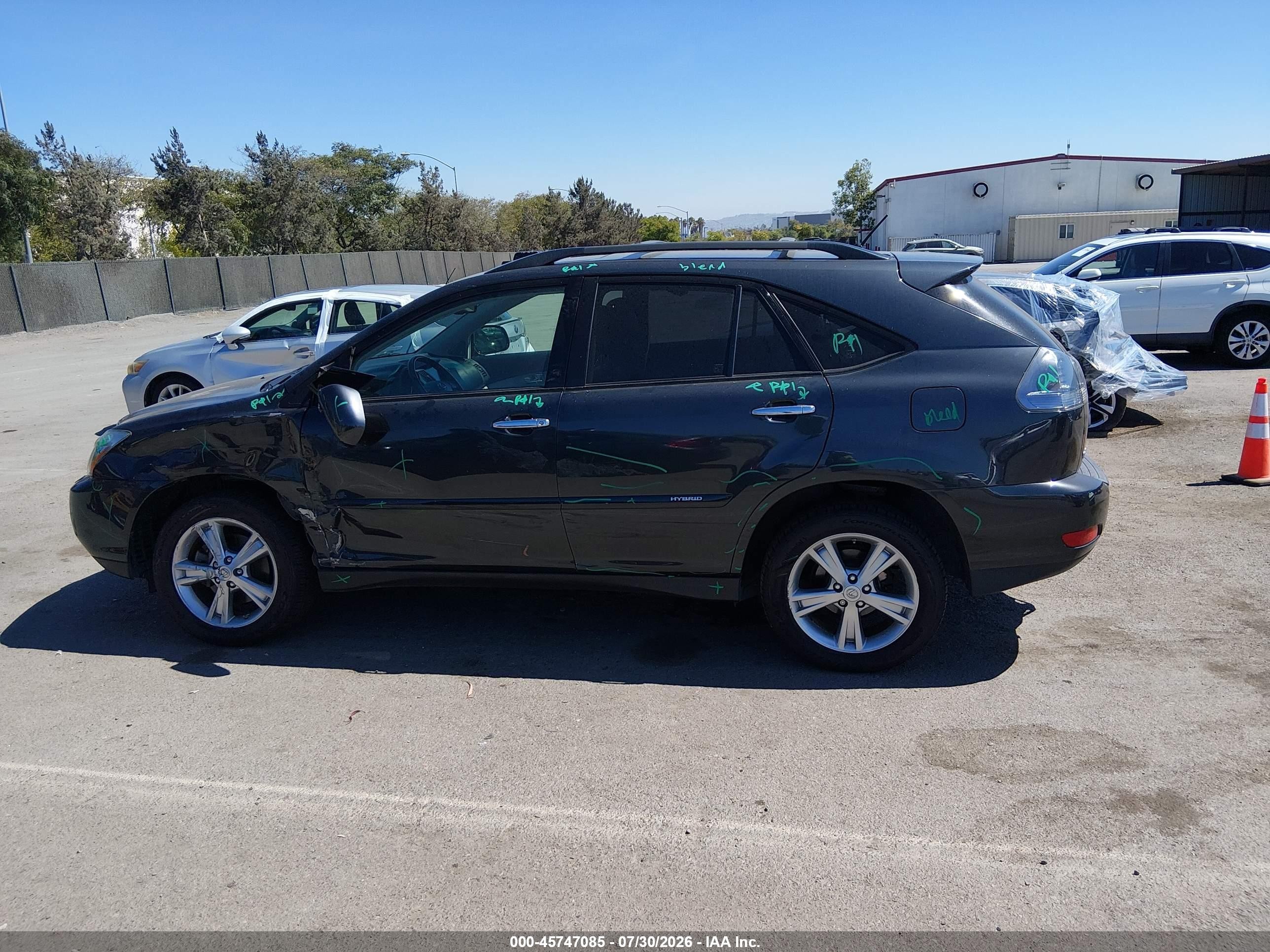 2008 Lexus Rx 400h   Серый vin: JTJHW31UX82046579