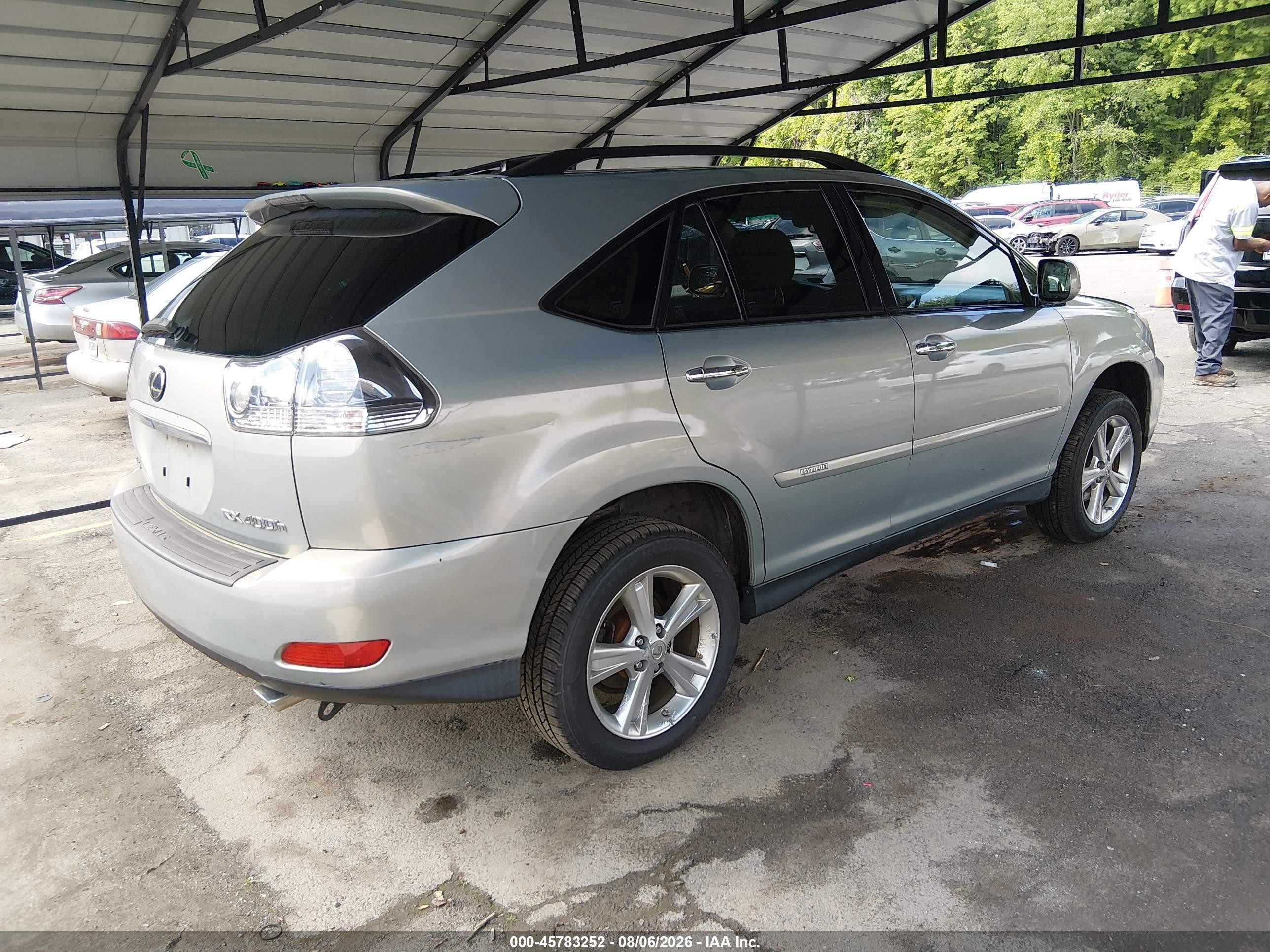 2008 Lexus Rx 400h   Silver vin: JTJHW31UX82050146