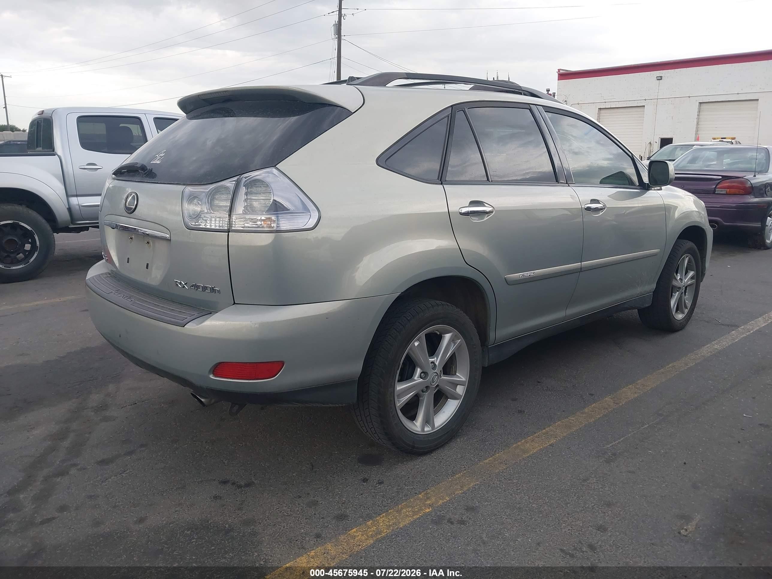 2008 Lexus Rx 400h   Silver vin: JTJHW31UX82052852