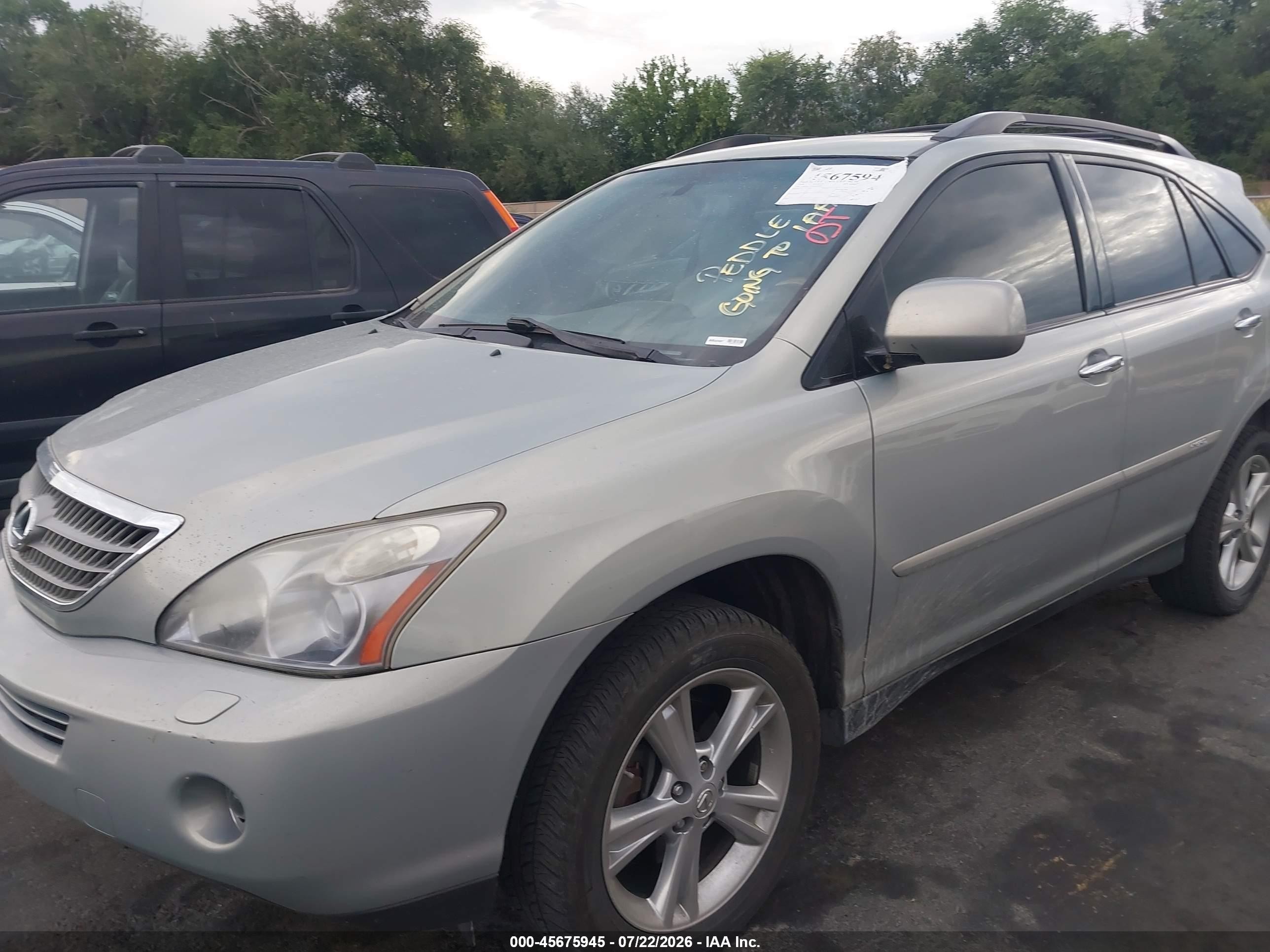 2008 Lexus Rx 400h   Silver vin: JTJHW31UX82052852
