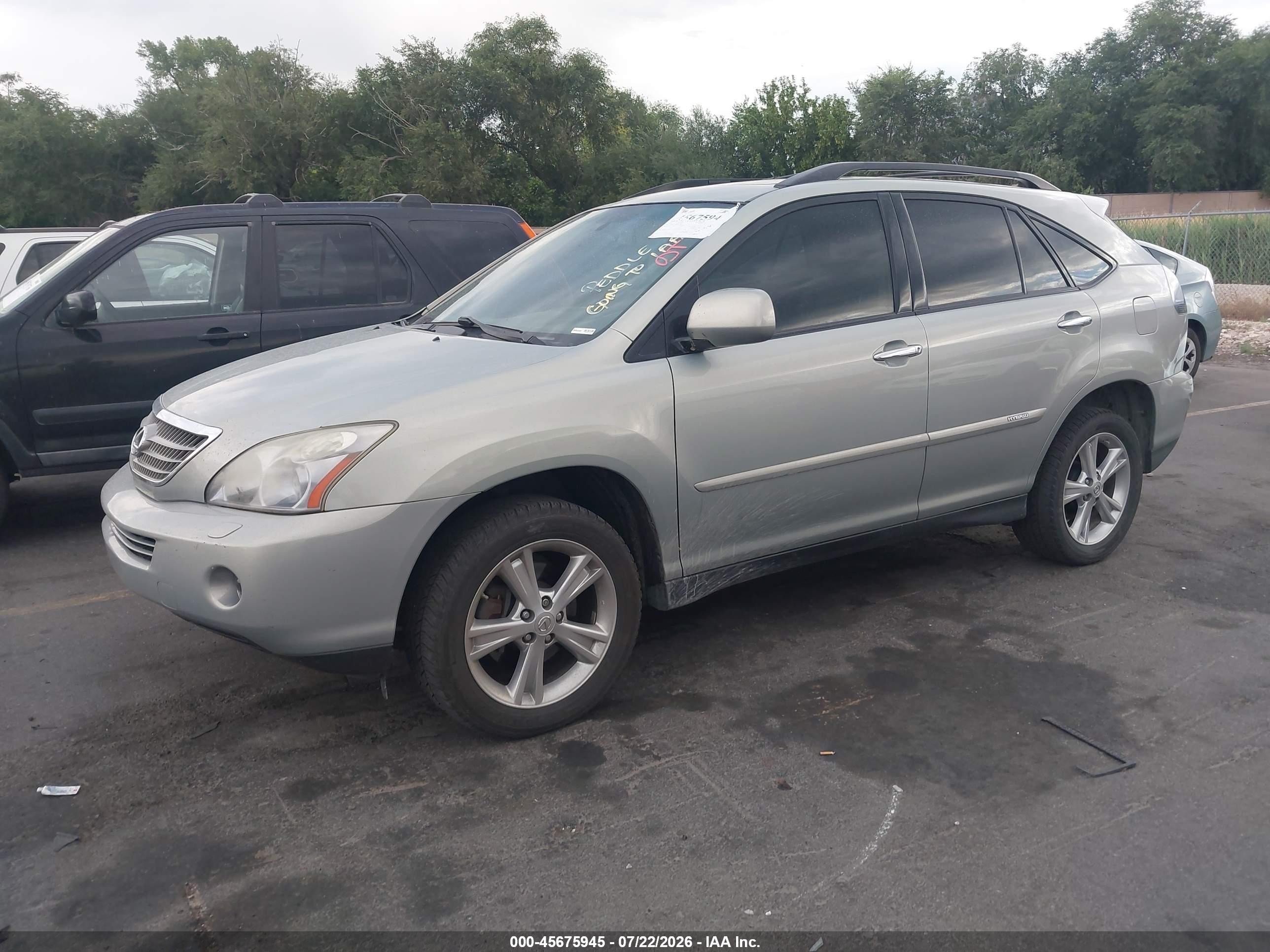 2008 Lexus Rx 400h   Silver vin: JTJHW31UX82052852