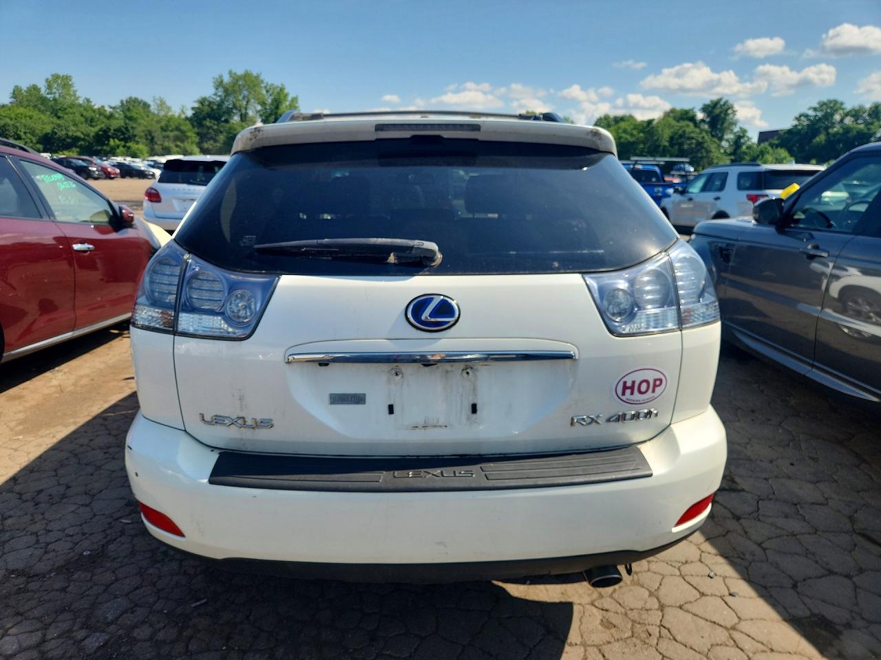 2008 Lexus Rx 400h White vin: JTJHW31UX82857492