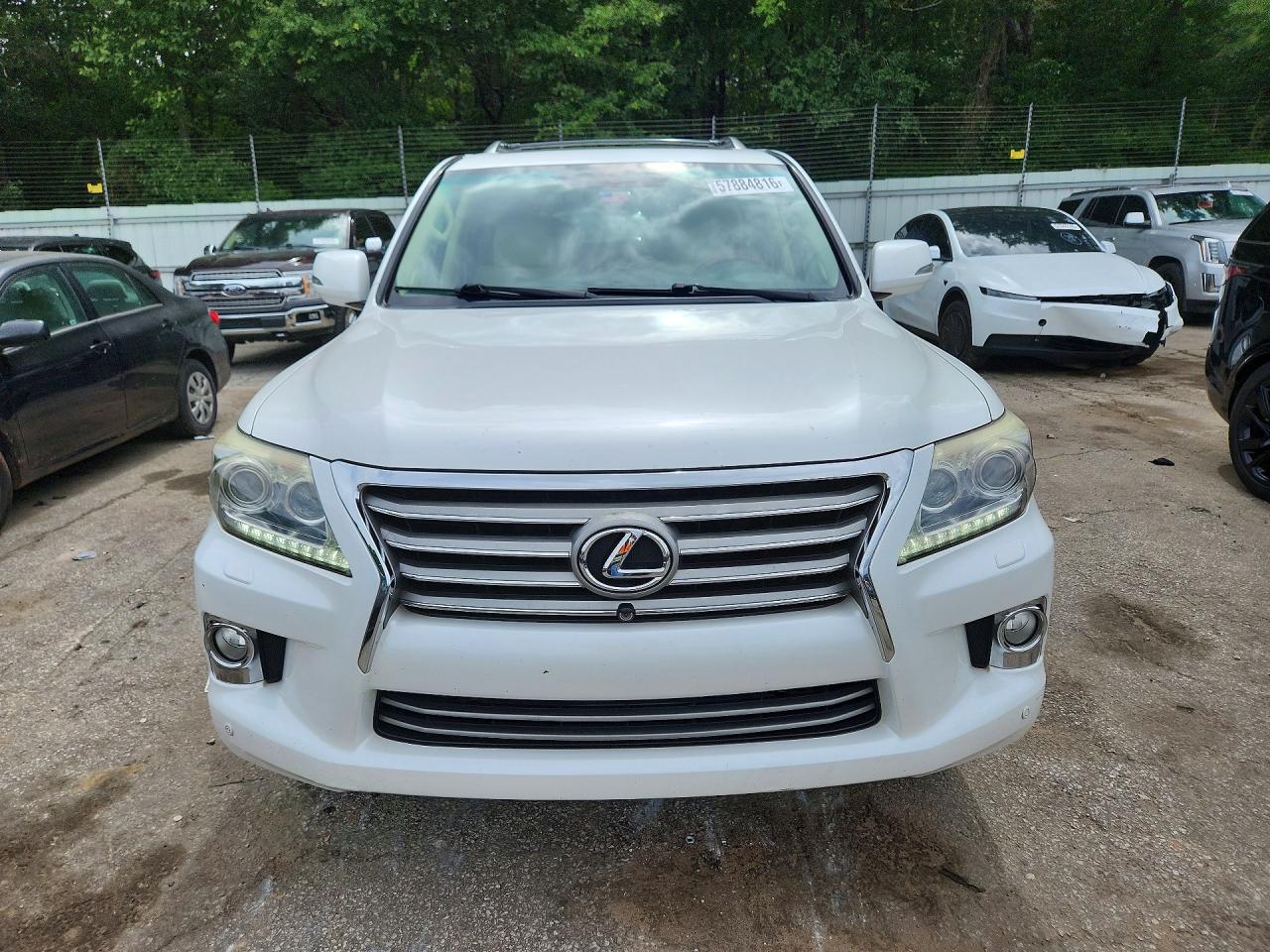 2013 Lexus Lx 570 White vin: JTJHY7AX0D4101776