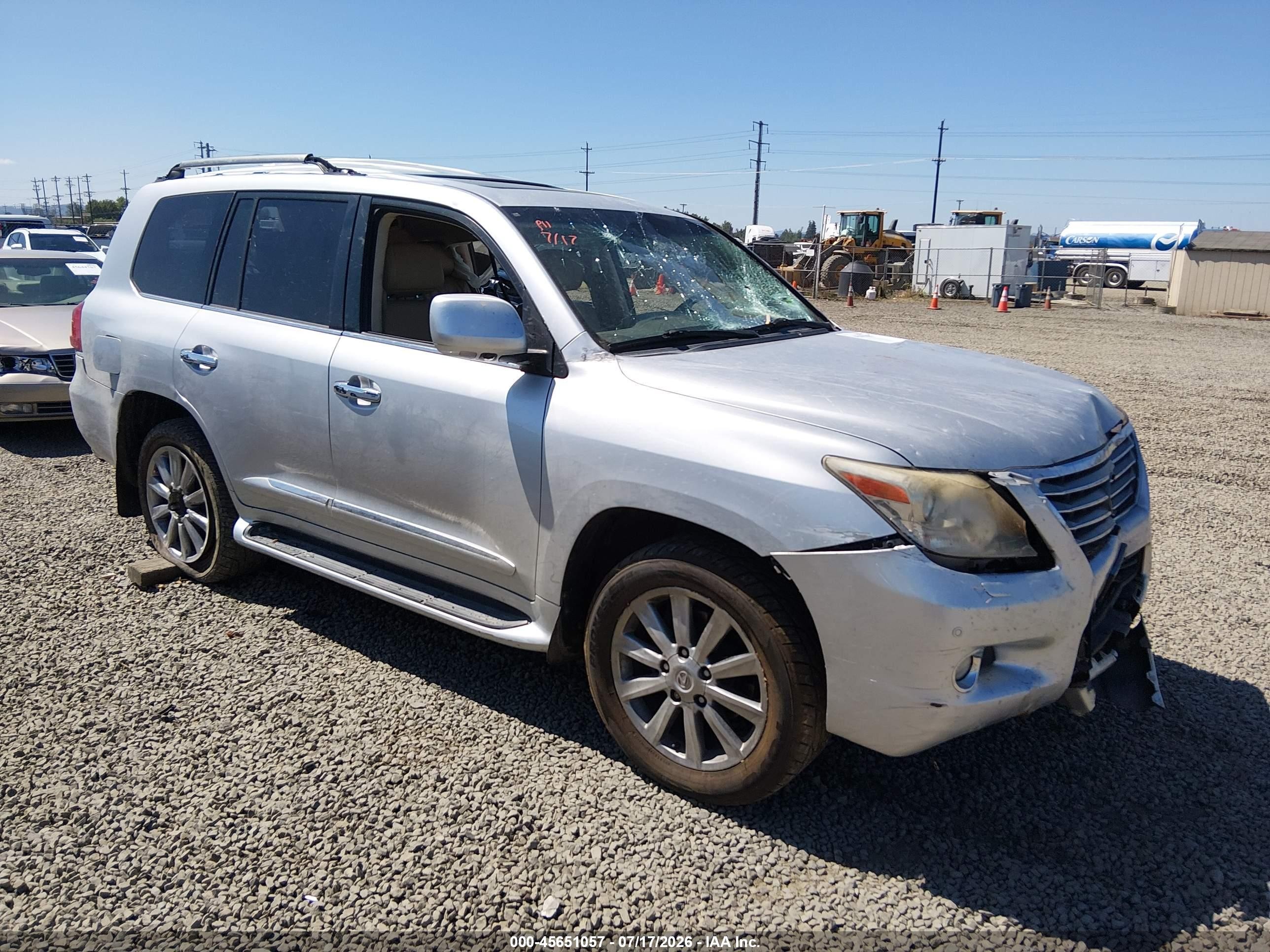 2011 Lexus Lx 570   Silver vin: JTJHY7AX4B4066267