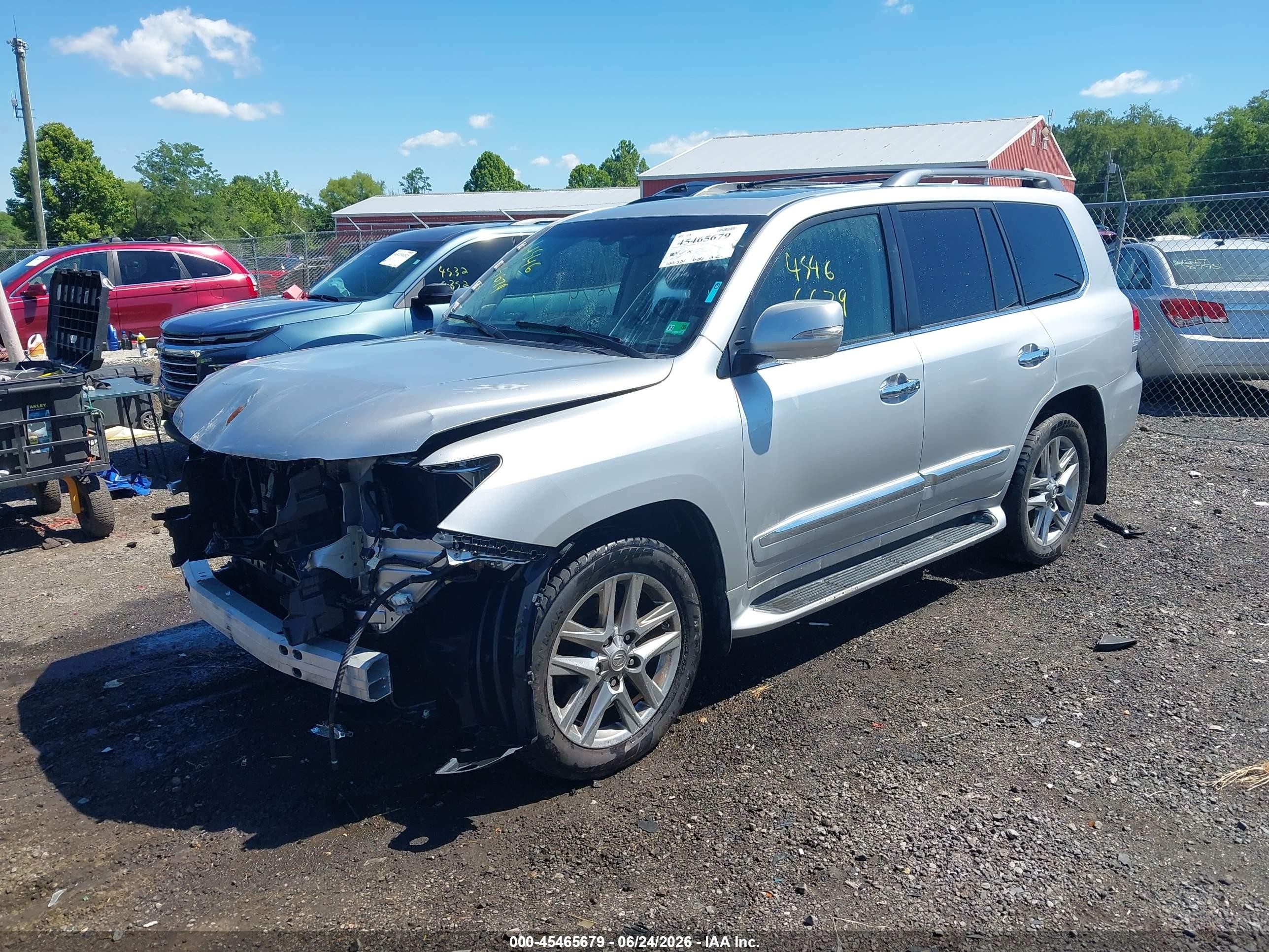 2013 Lexus Lx 570   Silver vin: JTJHY7AX4D4089213