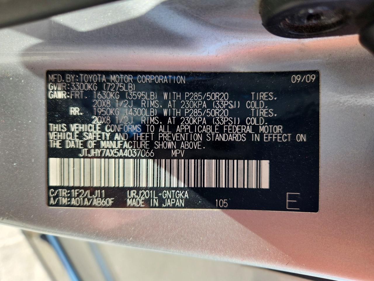 2010 Lexus Lx 570 Silver vin: JTJHY7AX5A4037066