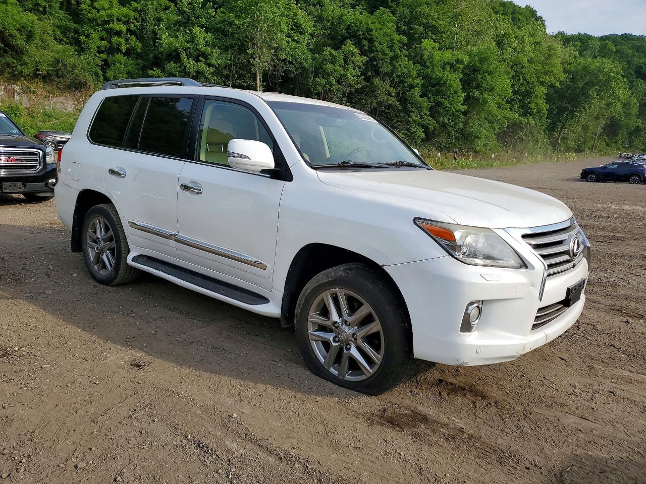 2013 Lexus Lx 570 White vin: JTJHY7AX5D4121375