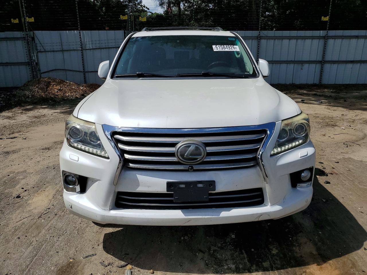 2013 Lexus Lx 570 White vin: JTJHY7AX5D4129654