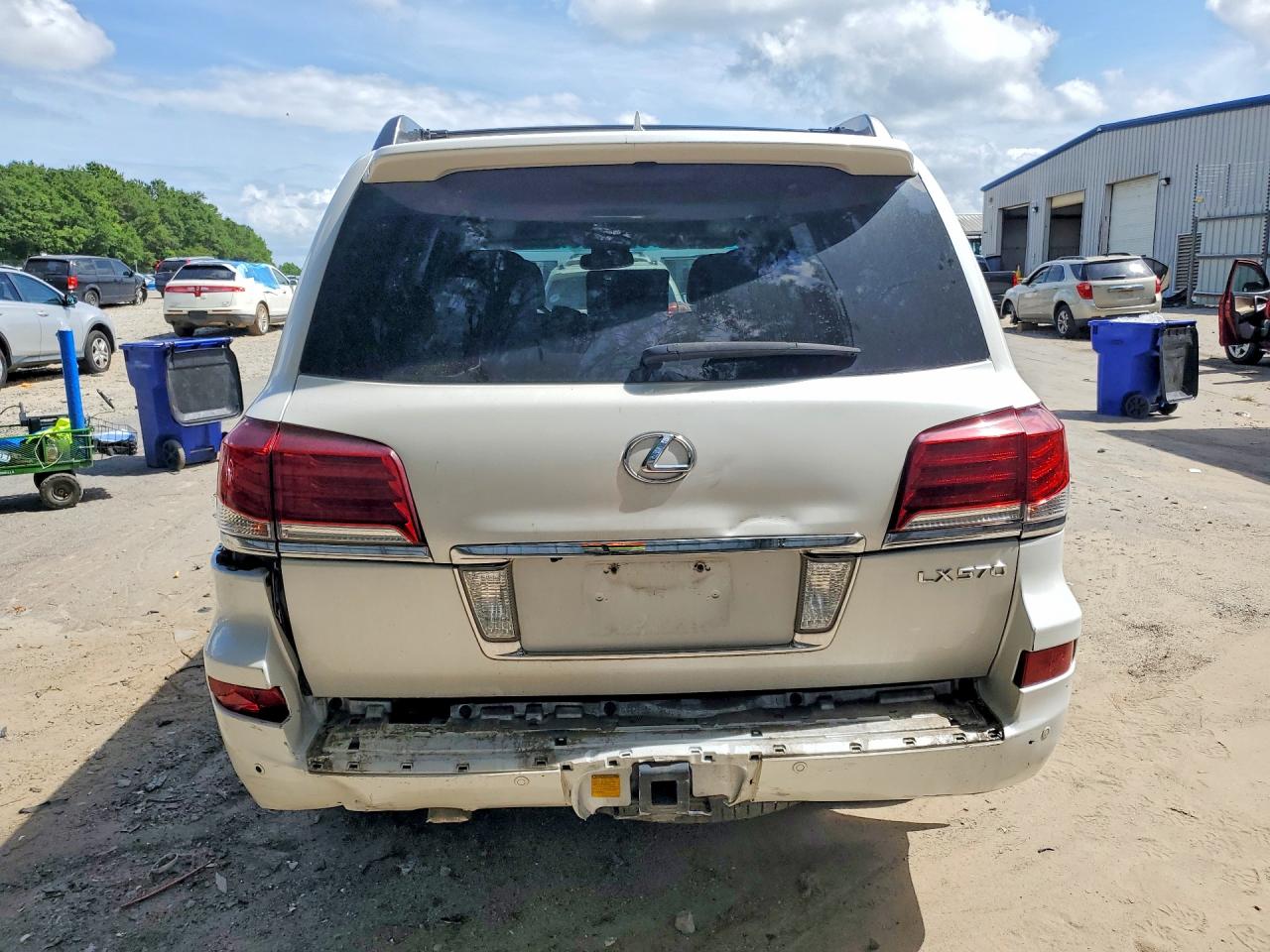 2013 Lexus Lx 570 White vin: JTJHY7AX5D4129654