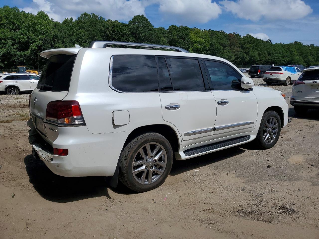 2013 Lexus Lx 570 White vin: JTJHY7AX5D4129654