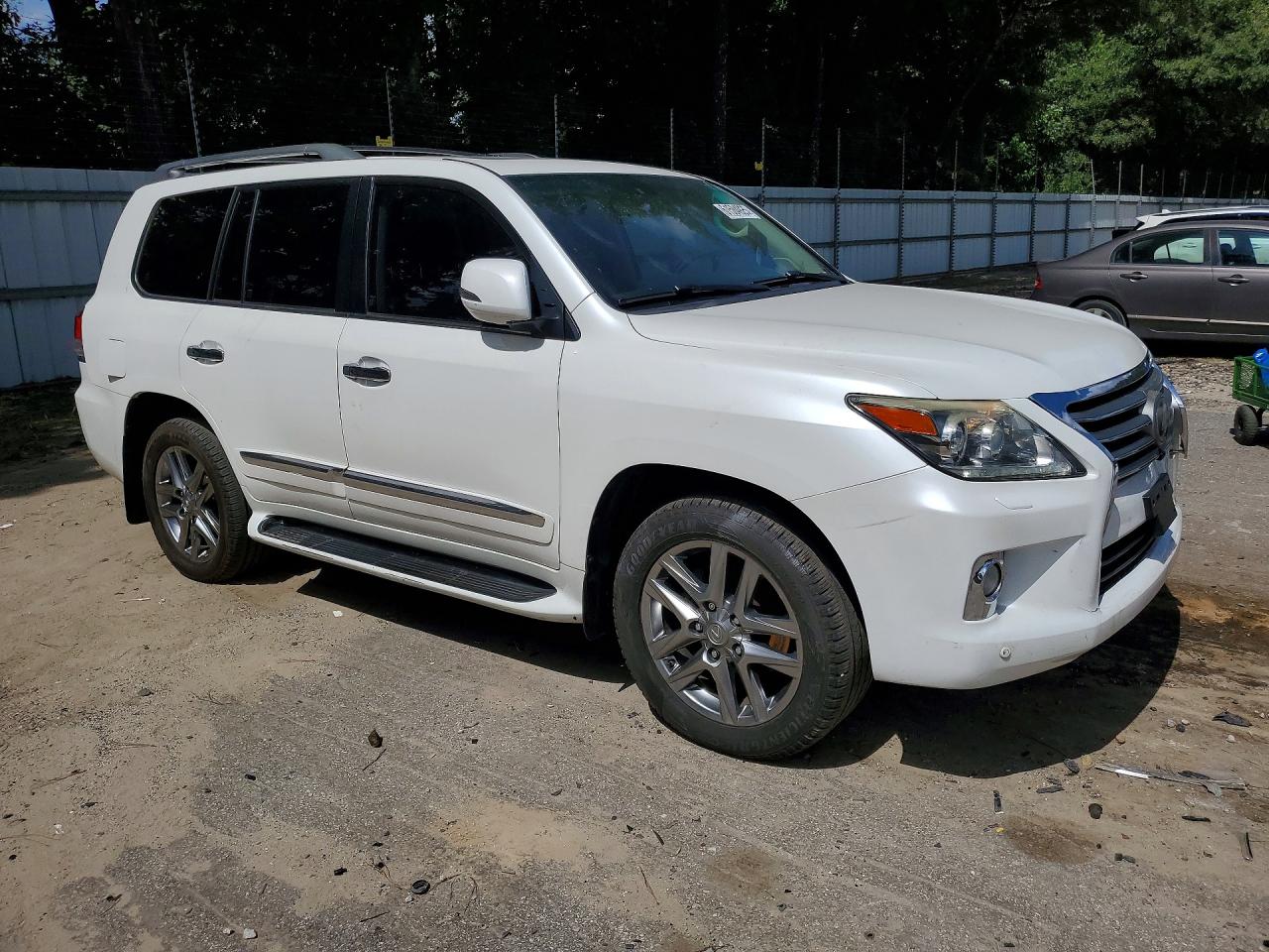 2013 Lexus Lx 570 White vin: JTJHY7AX5D4129654