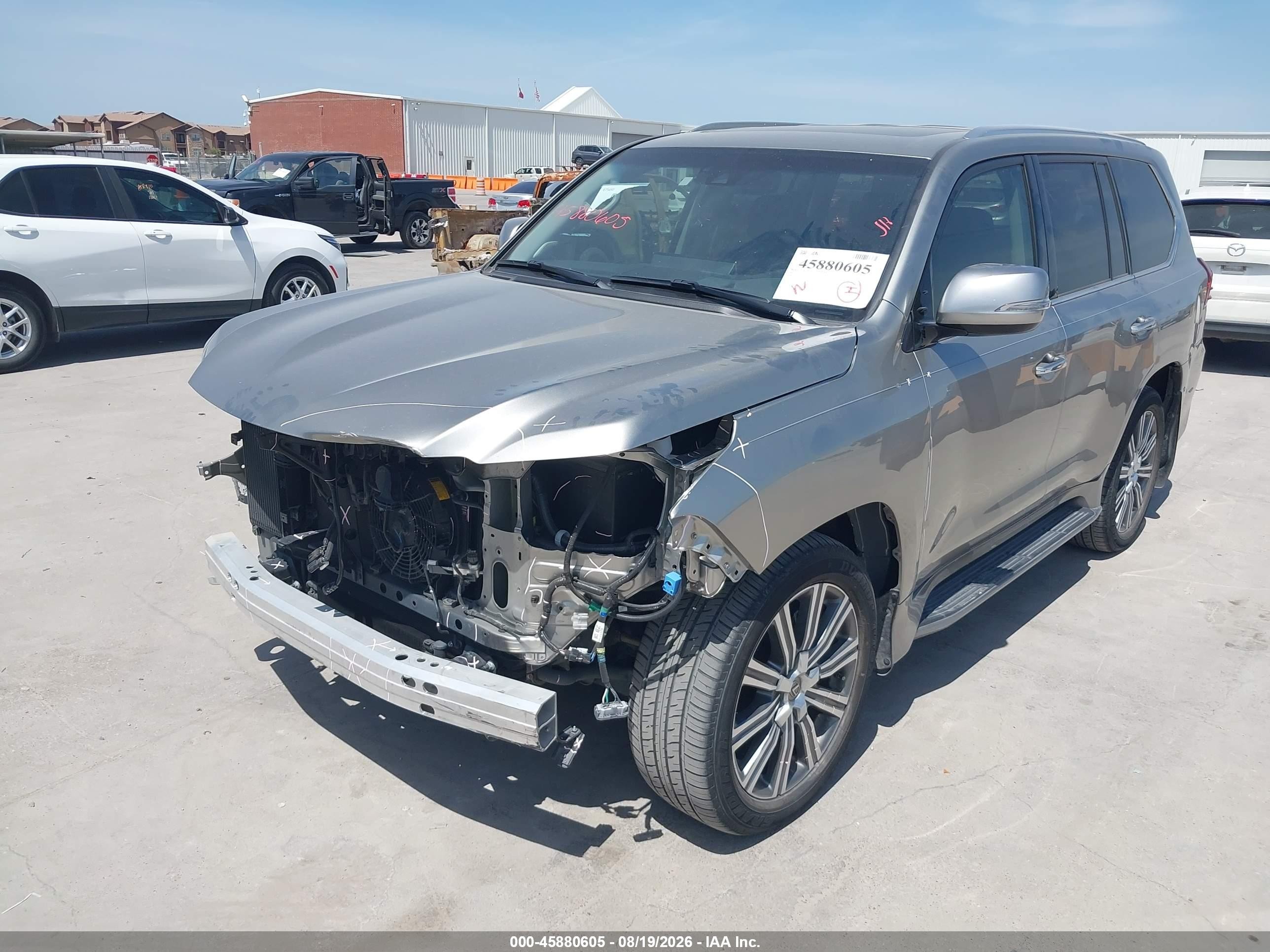 2016 Lexus Lx 570 Серый vin: JTJHY7AX7G4201622