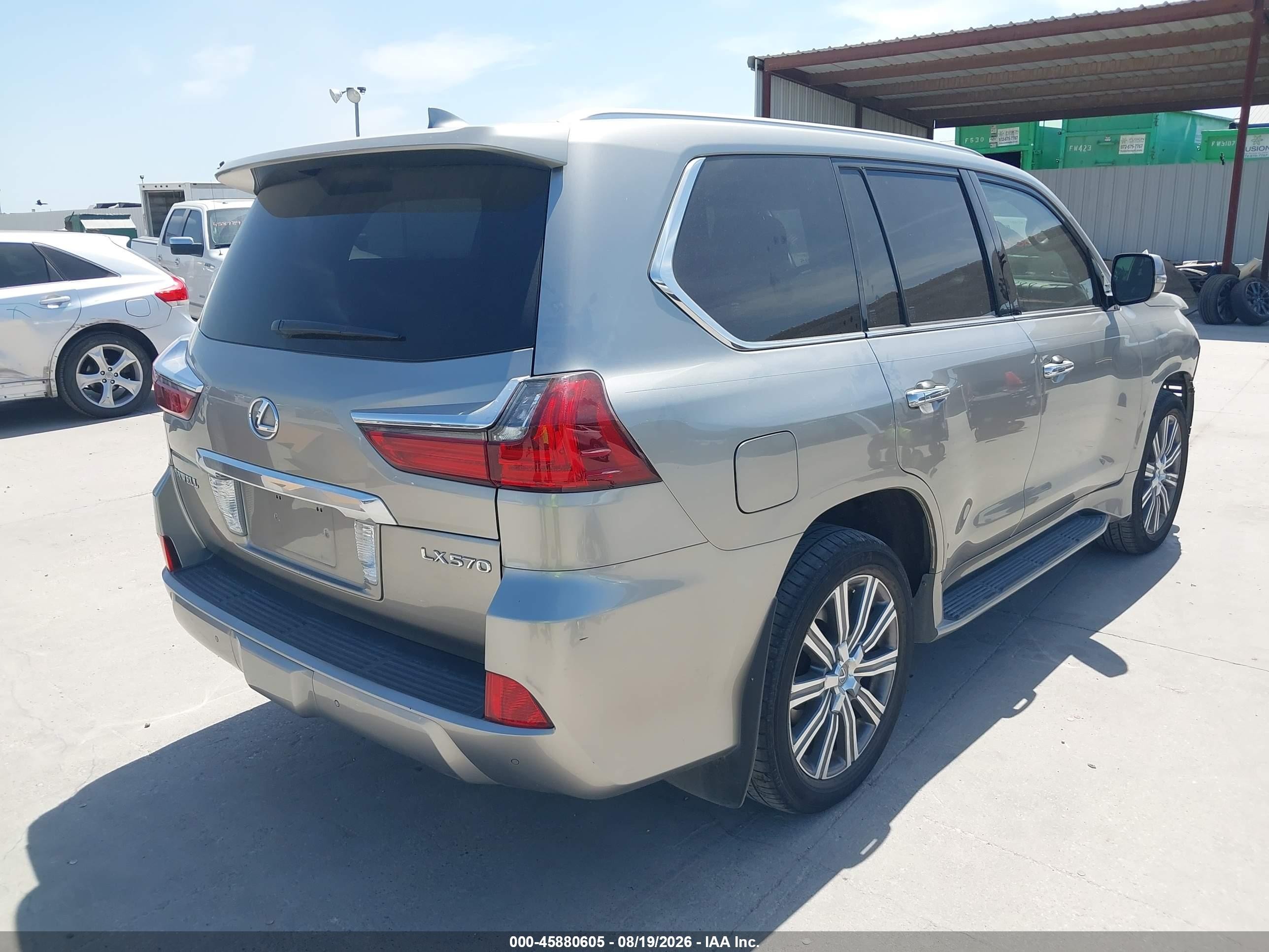 2016 Lexus Lx 570 Серый vin: JTJHY7AX7G4201622