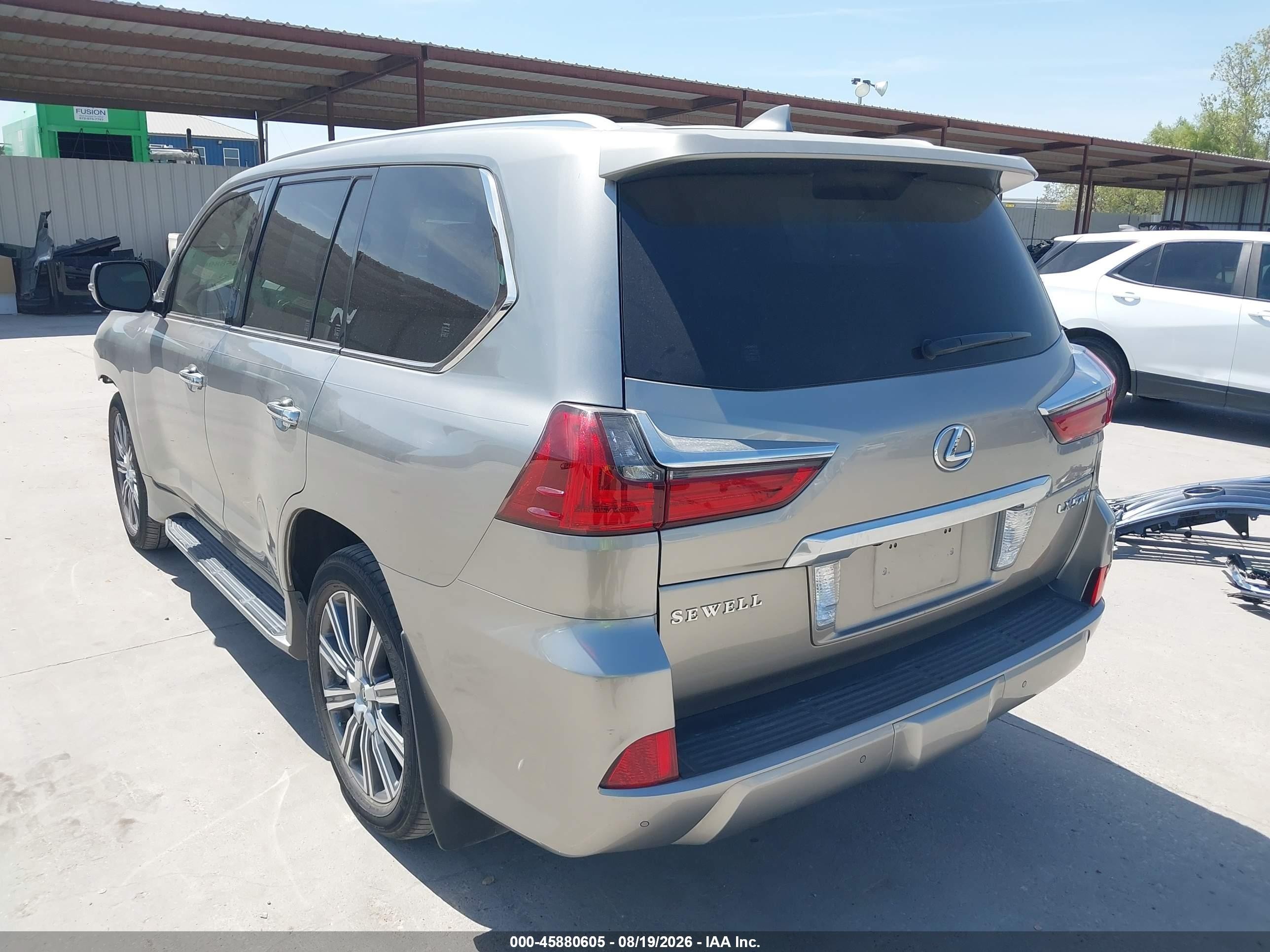 2016 Lexus Lx 570 Серый vin: JTJHY7AX7G4201622