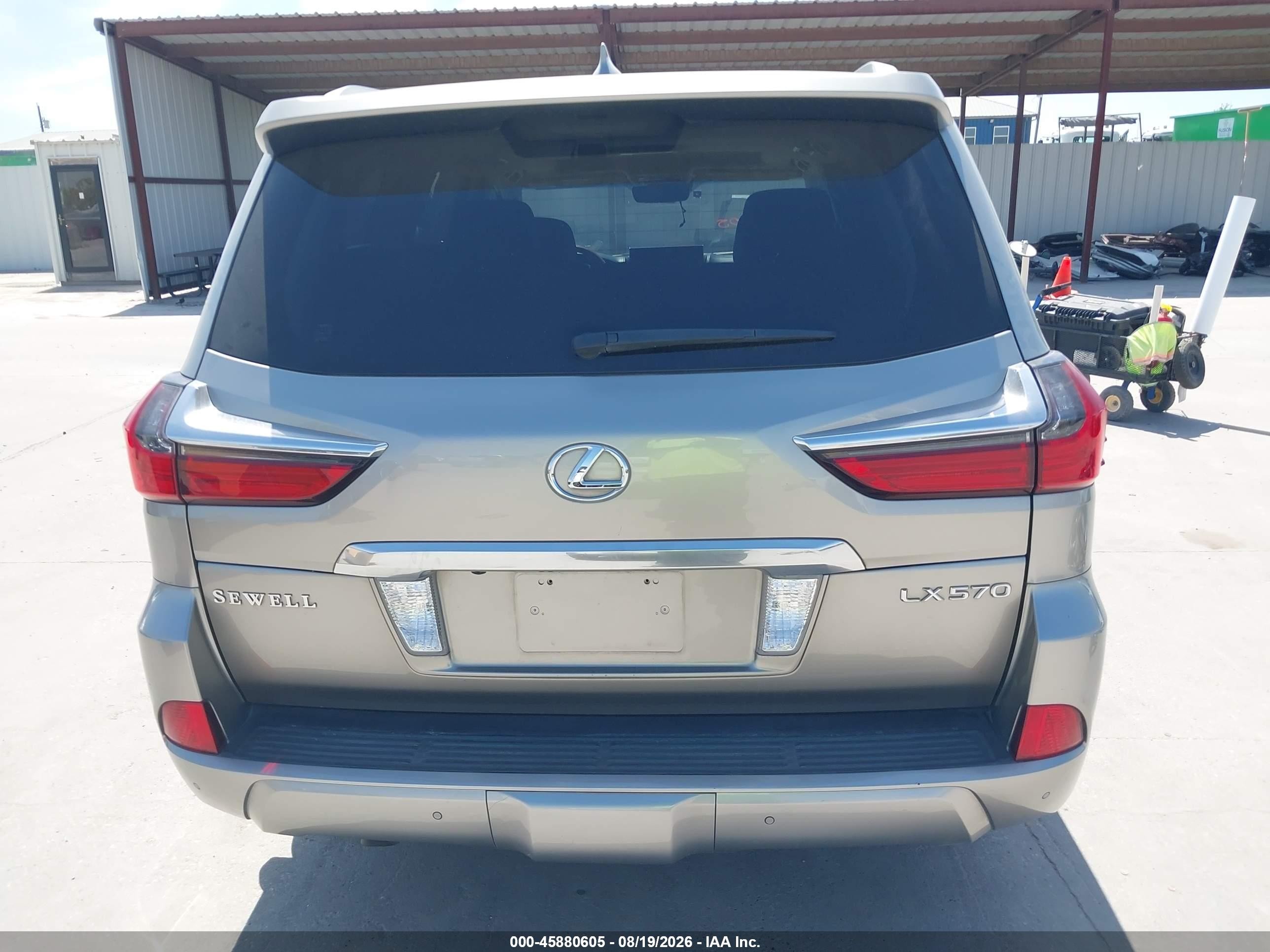 2016 Lexus Lx 570 Серый vin: JTJHY7AX7G4201622
