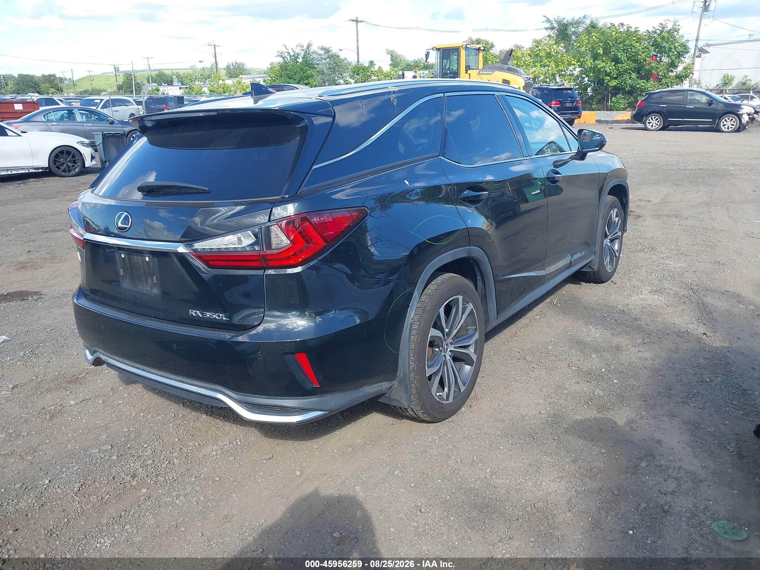 2020 Lexus Rx 350l Black vin: JTJHZKFA3L2026845