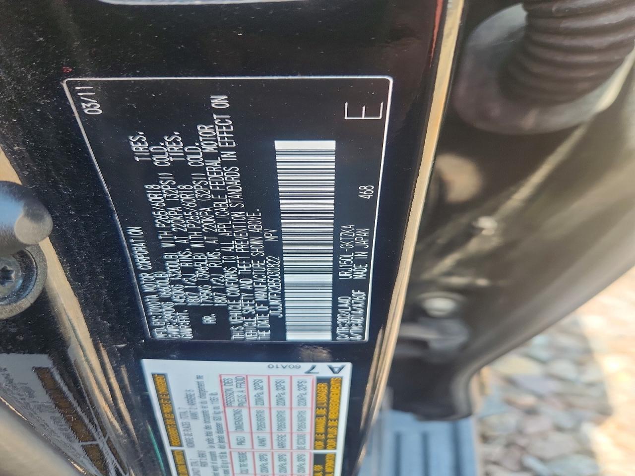 2011 Lexus Gx 460 Premium Black vin: JTJJM7FX2B5030822