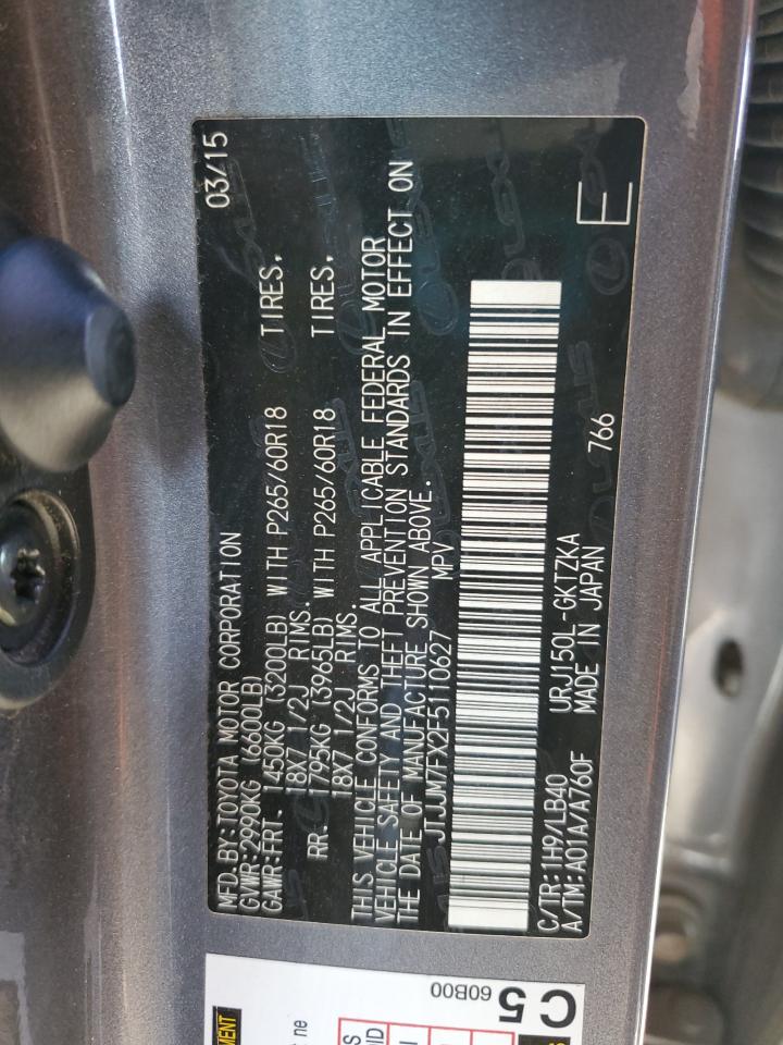2015 Lexus Gx 460 Premium Gray vin: JTJJM7FX2F5110627