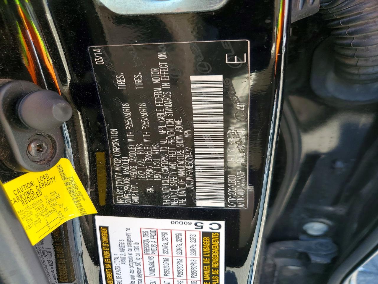 2014 Lexus Gx 460 Premium Black vin: JTJJM7FX4E5078472