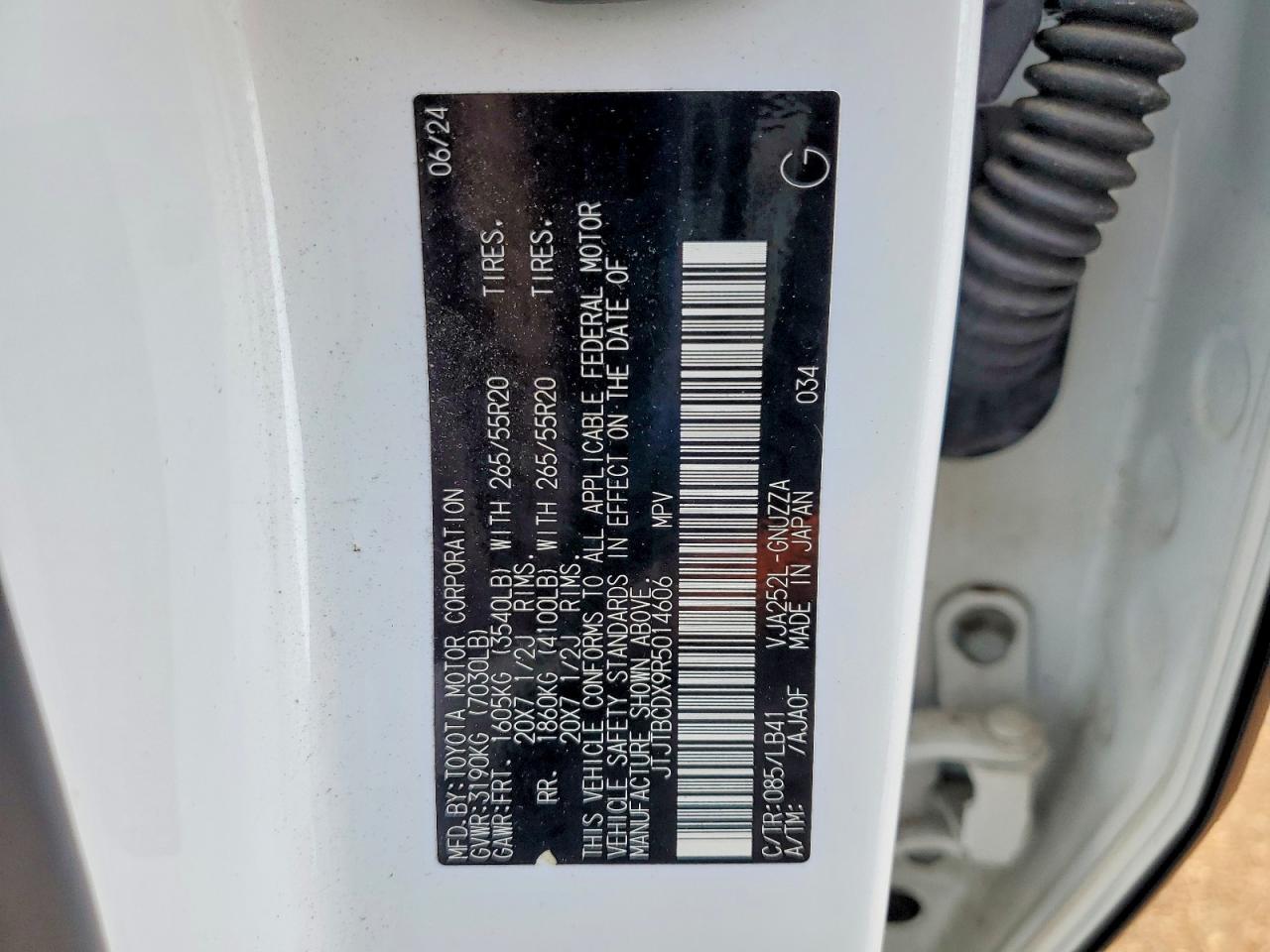 2024 Lexus Gx 550 Premium+ White vin: JTJTBCDX9R5014606