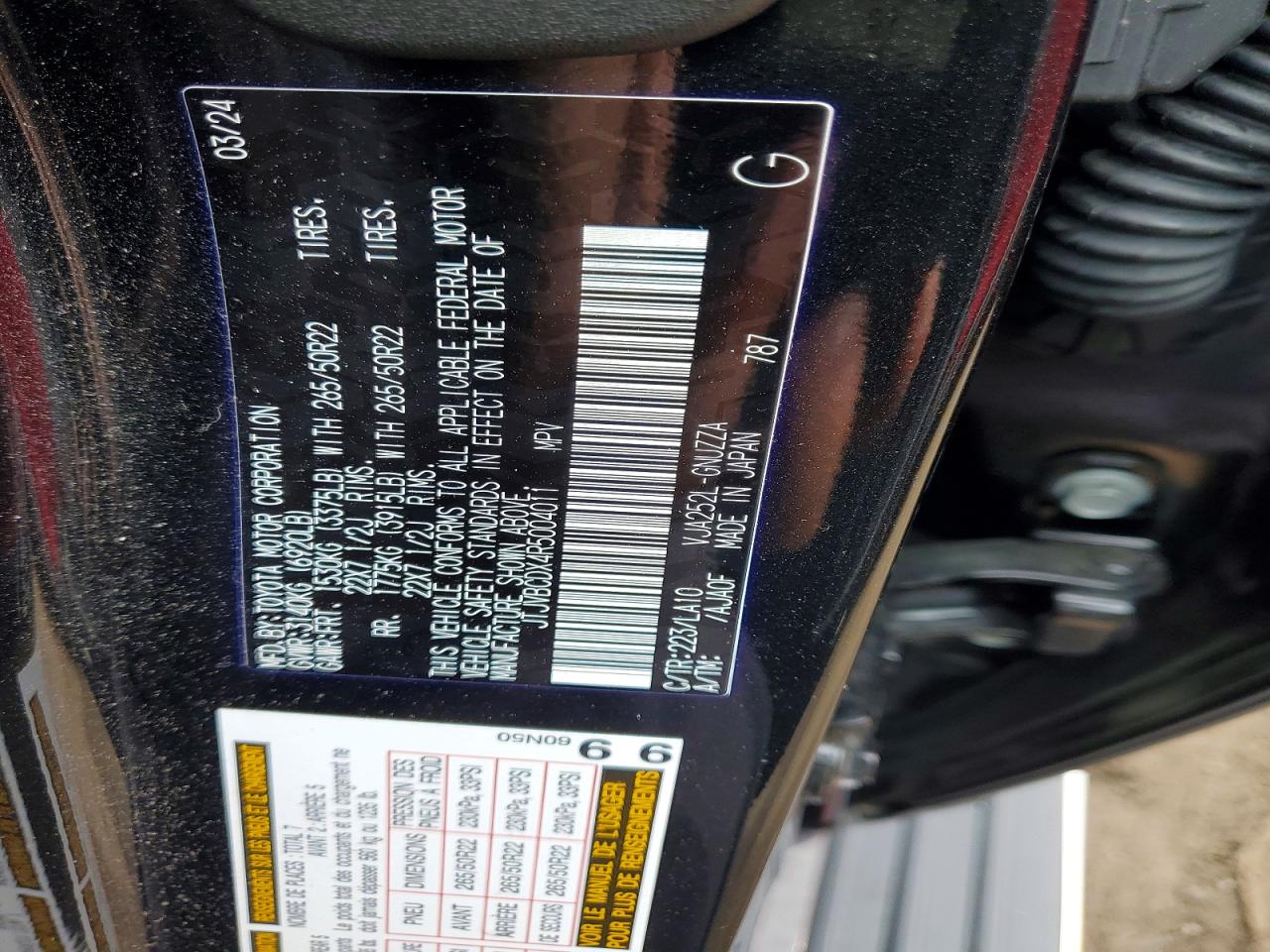 2024 Lexus Gx Black vin: JTJVBCDX4R5004011
