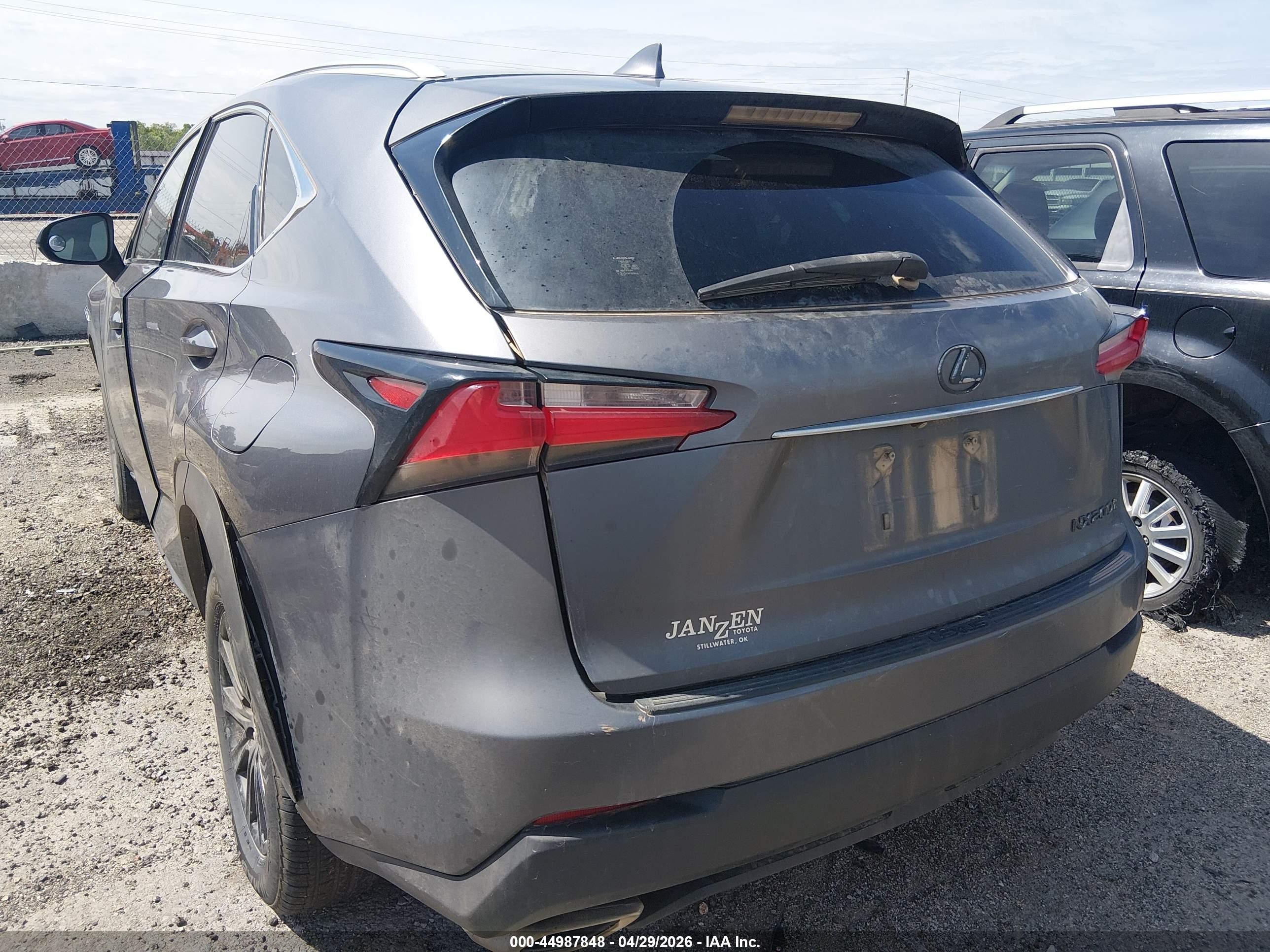 2015 Lexus Nx 200t   Серый vin: JTJYARBZ0F2001692