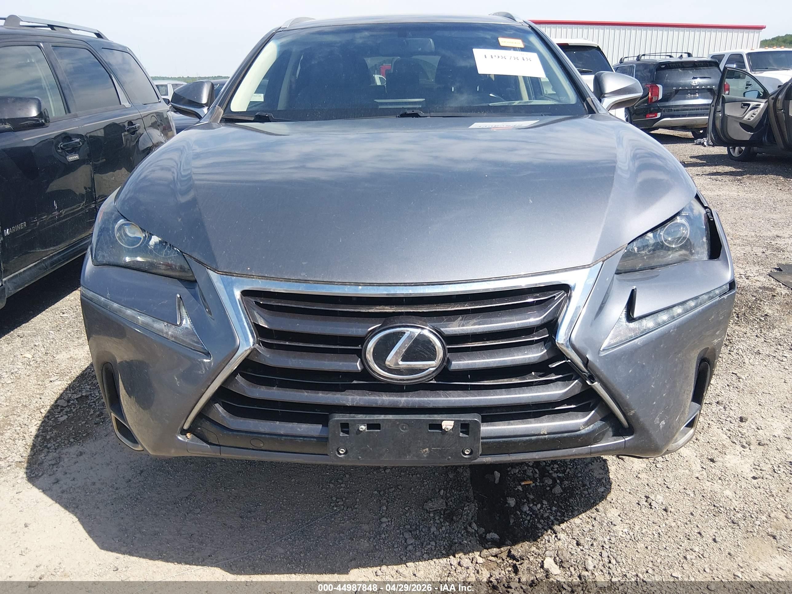2015 Lexus Nx 200t   Серый vin: JTJYARBZ0F2001692