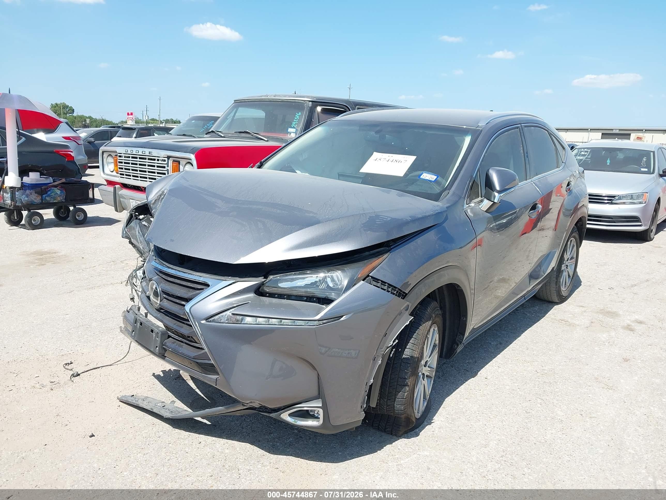 2015 Lexus Nx 200t   Серый vin: JTJYARBZ0F2002048