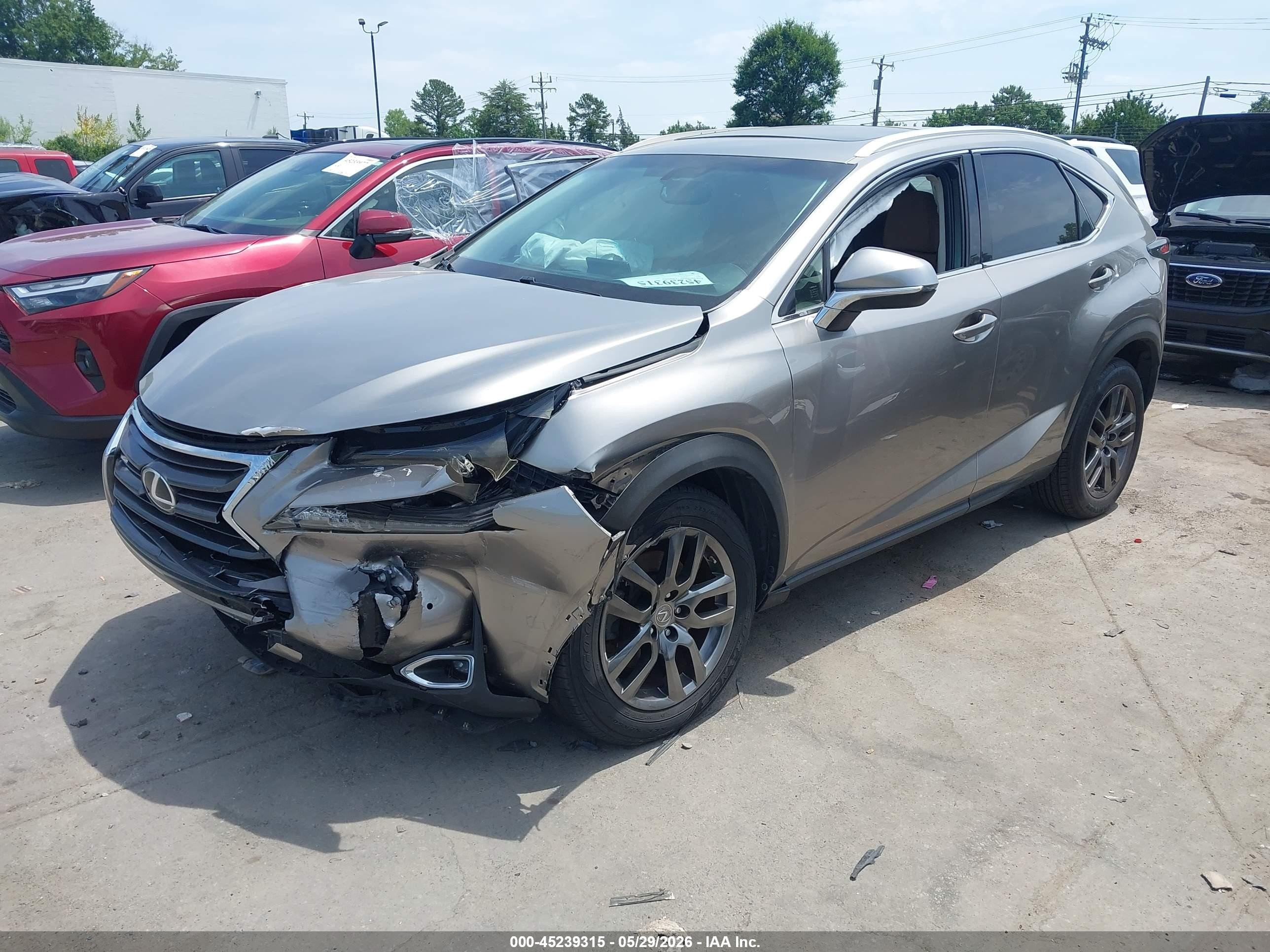 2015 Lexus Nx 200t   Gray vin: JTJYARBZ0F2008576