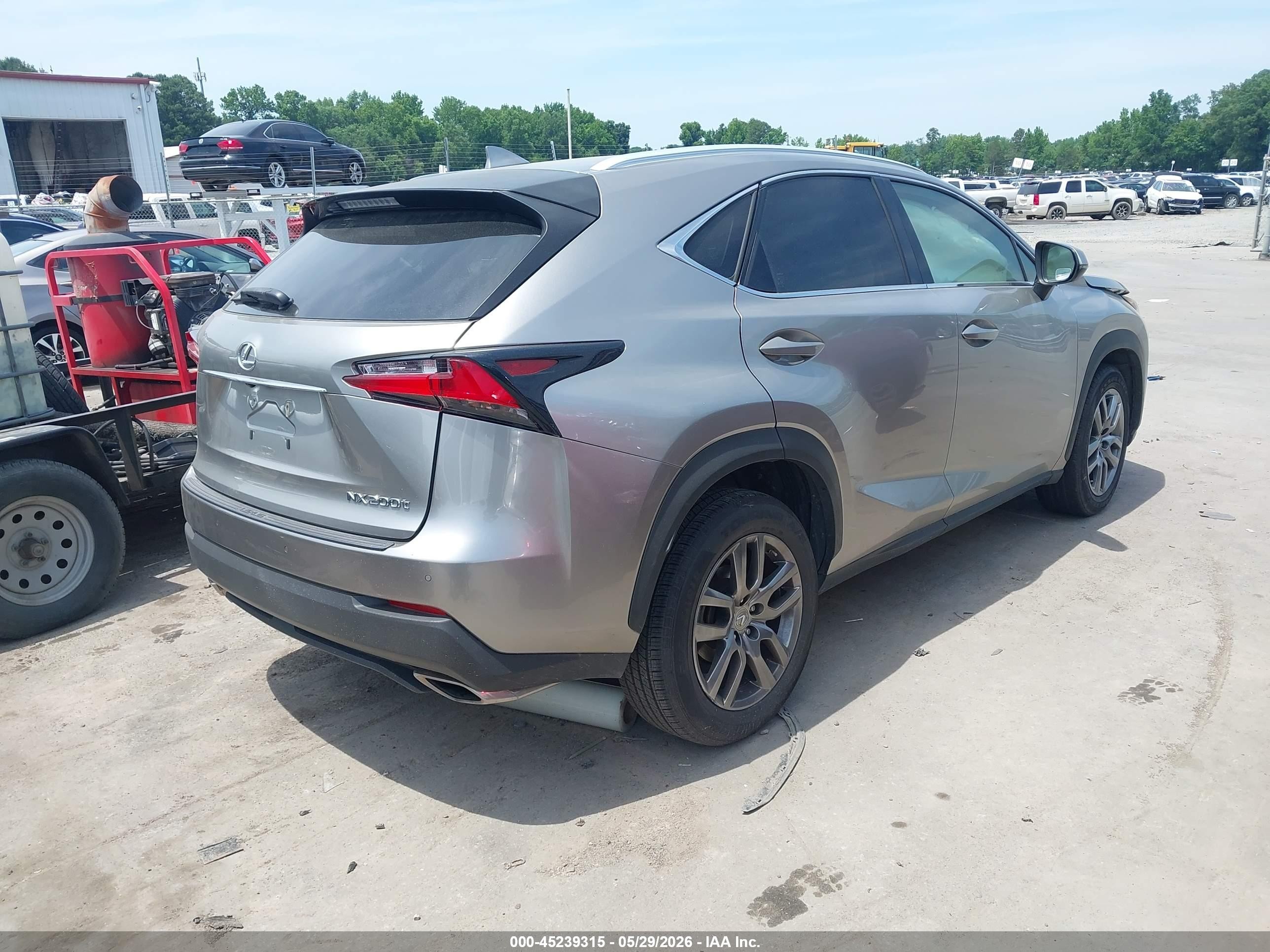 2015 Lexus Nx 200t   Gray vin: JTJYARBZ0F2008576