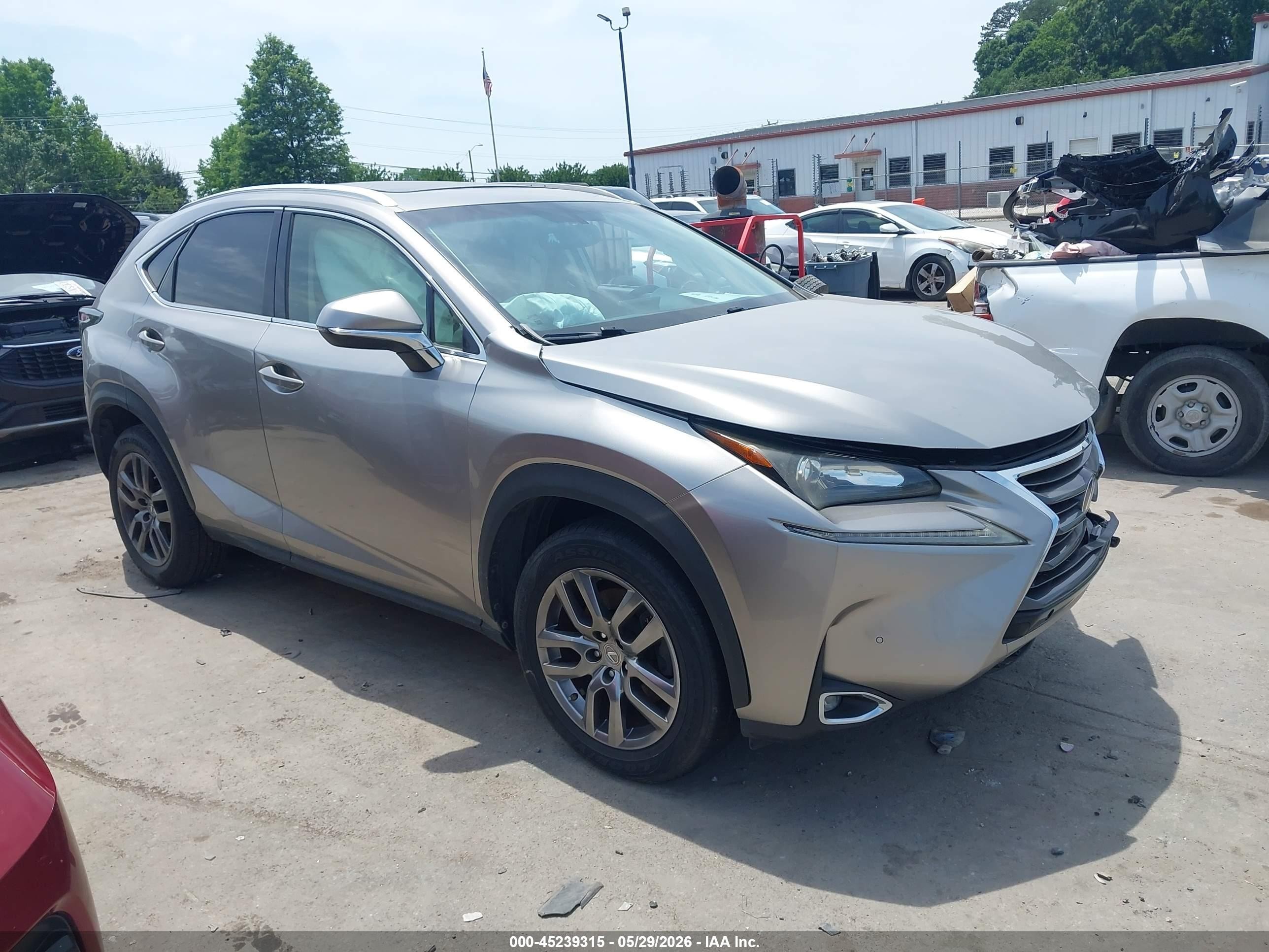 2015 Lexus Nx 200t   Gray vin: JTJYARBZ0F2008576