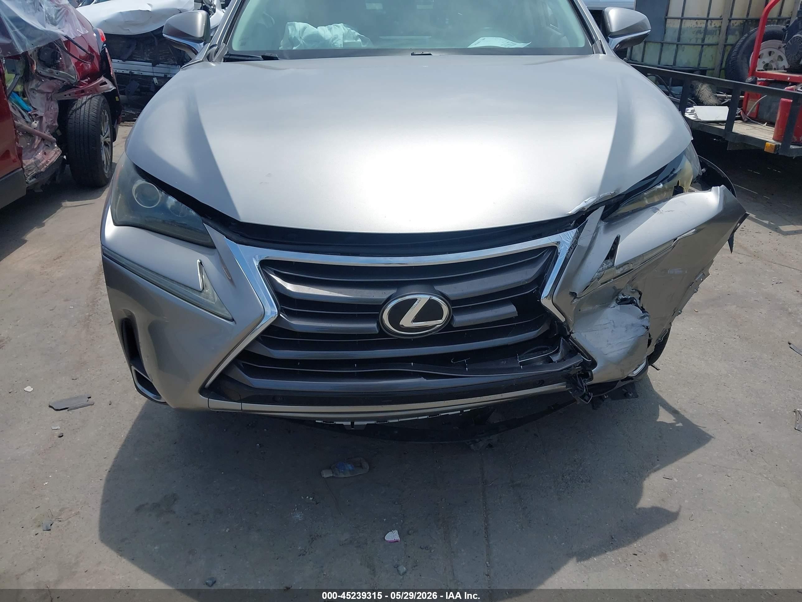 2015 Lexus Nx 200t   Gray vin: JTJYARBZ0F2008576