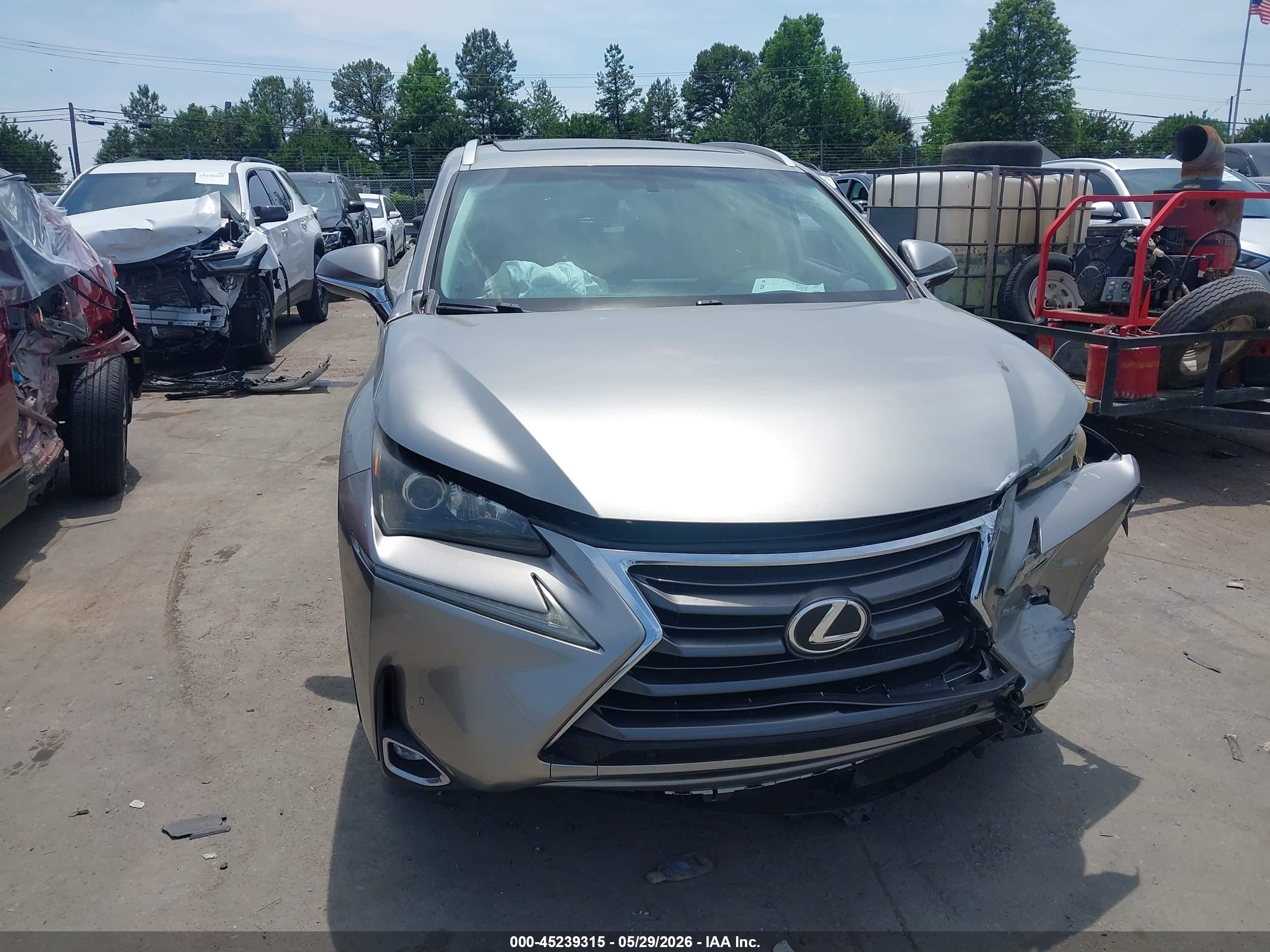 2015 Lexus Nx 200t   Gray vin: JTJYARBZ0F2008576