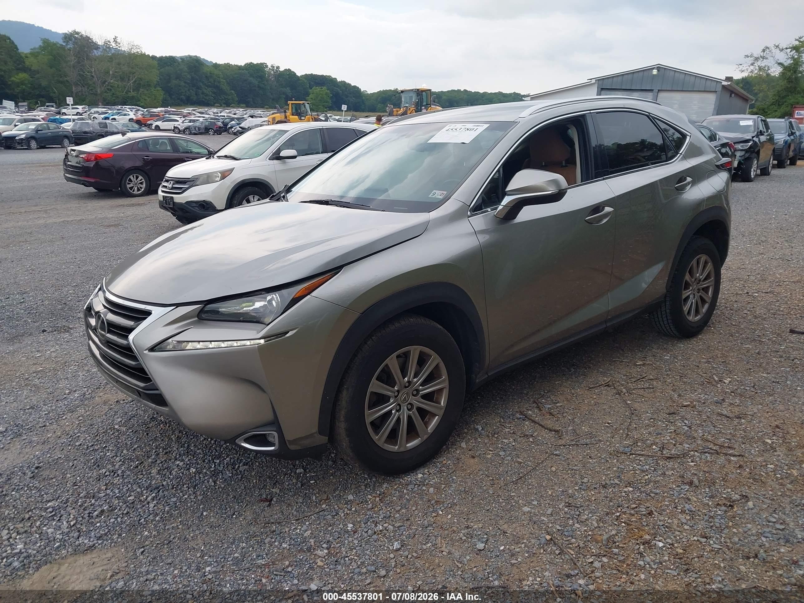 2015 Lexus Nx 200t   Серебряный vin: JTJYARBZ0F2009906