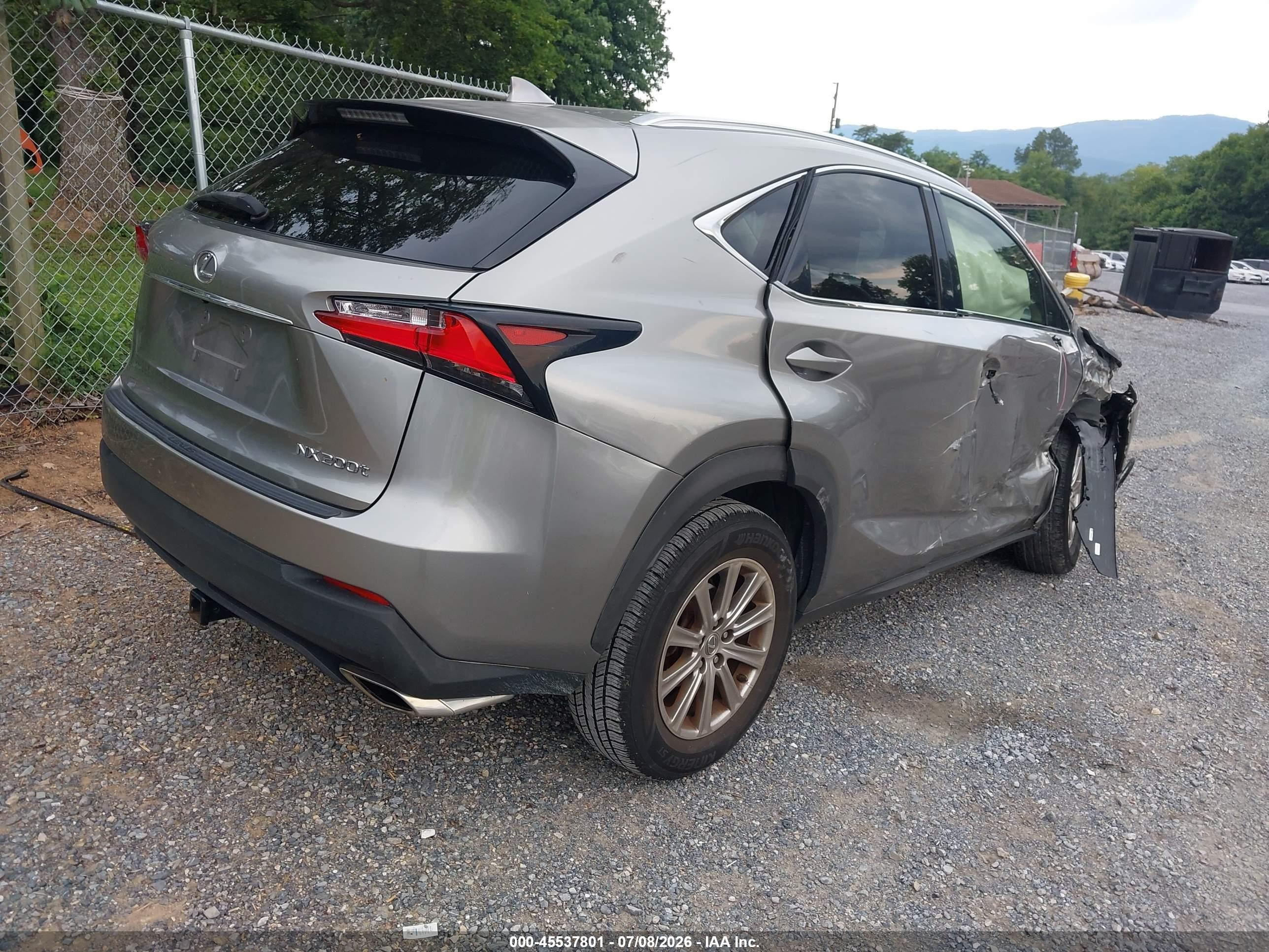 2015 Lexus Nx 200t   Серебряный vin: JTJYARBZ0F2009906
